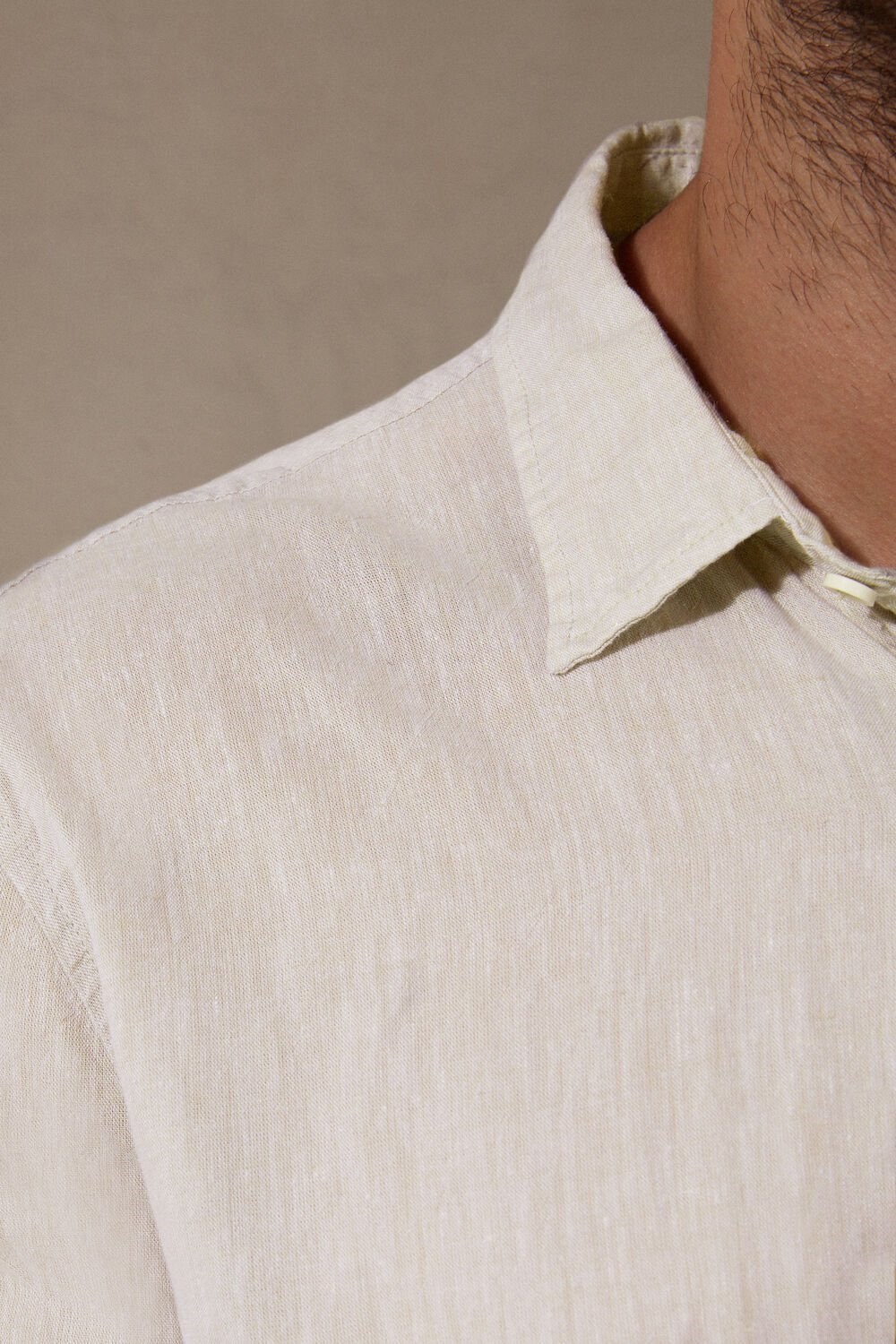 Intimissimi Linen and Cotton Shirt Natural - 917i - Linen White | 5814MWAYT