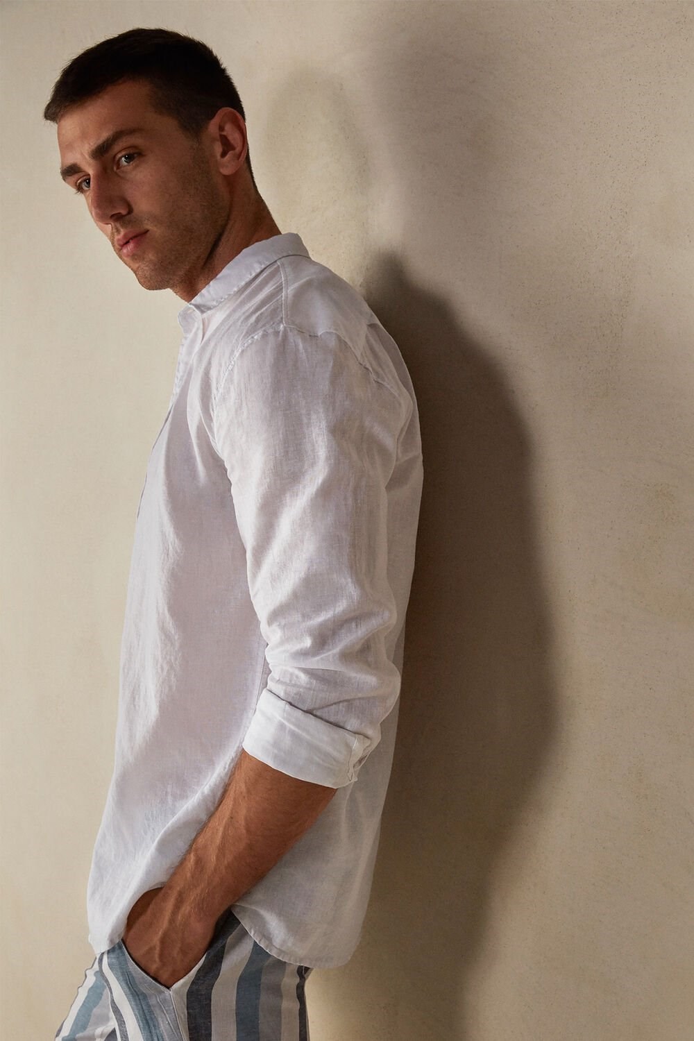 Intimissimi Linen and Cotton Shirt White - 001 - White | 2073ZLEVF