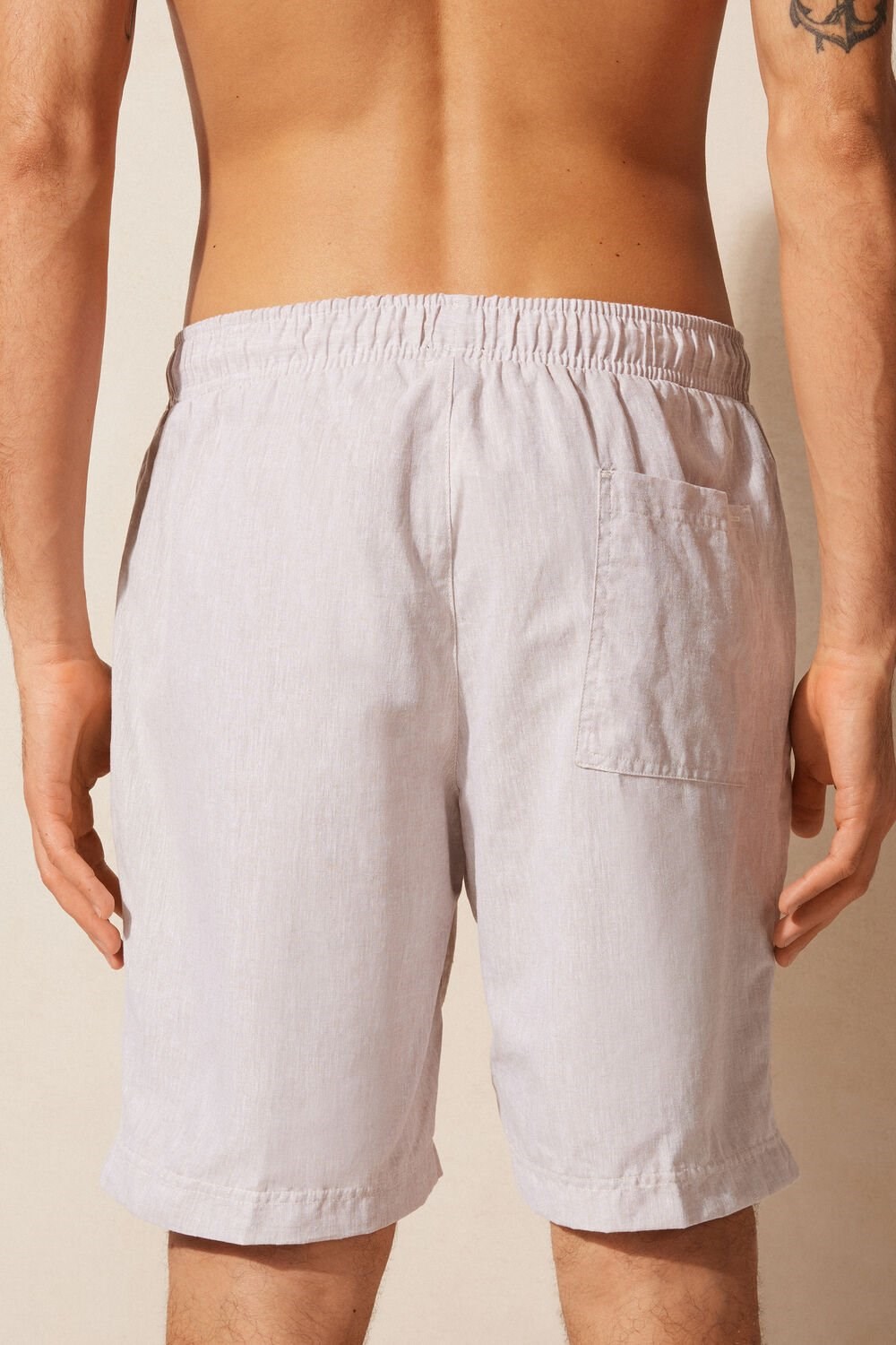 Intimissimi Linen and Cotton Shorts Natural - 917i - Linen White | 2347RPNHY