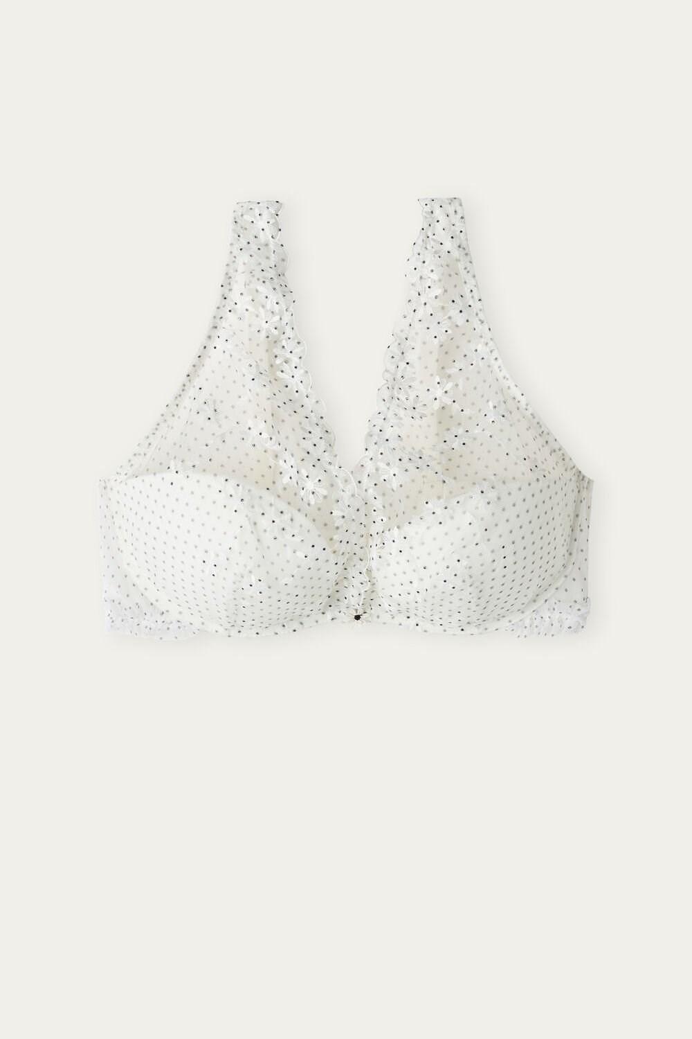 Intimissimi Little Pleasures Giorgia Balconette Bra Ivory - 4718 - Talc White / Black | 4803OARLB