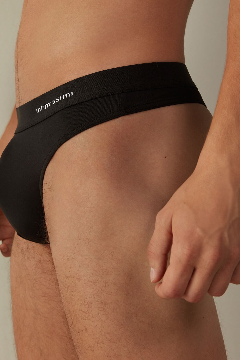 Intimissimi Logo Detailed Microfiber Thong Black - 019 - Black | 8971GUHLR