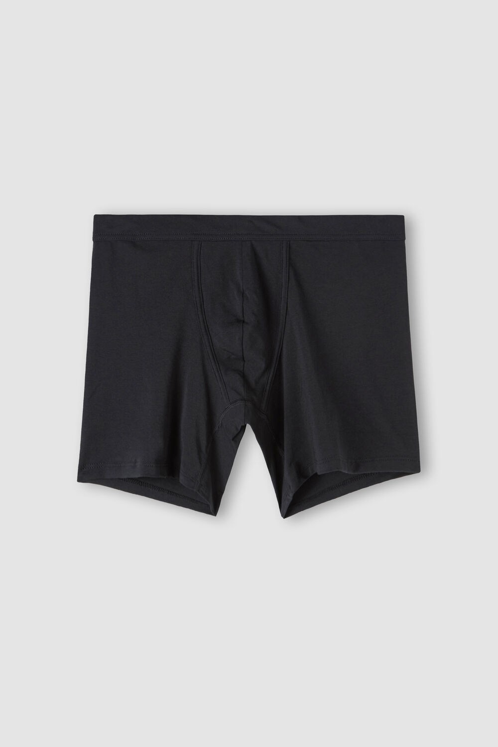 Intimissimi Long Boxers in Stretch Supima® Cotton Black - 019 - Black | 5684INABW