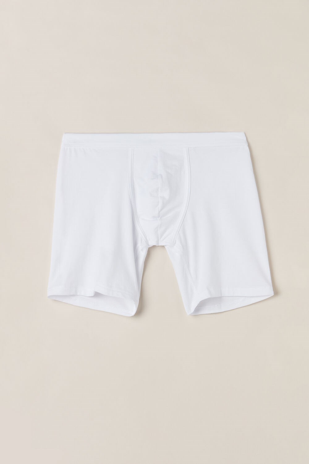 Intimissimi Long Boxers in Stretch Supima® Cotton White - 001 - White | 7342ATPWJ