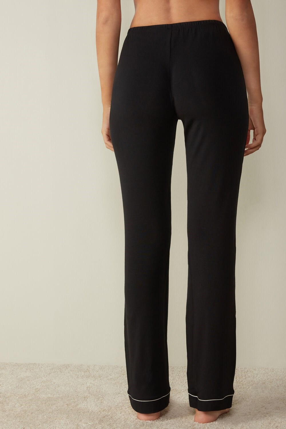 Intimissimi Long Micromodal Trousers Black - 019 - Black | 0793KDIZO