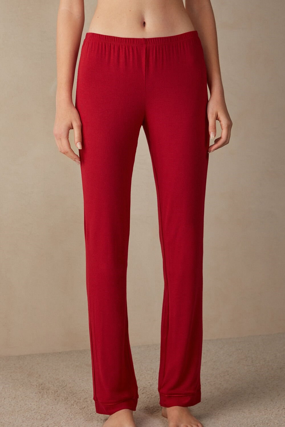 Intimissimi Long Micromodal Trousers Red - 1473 - Red | 0358KGBET