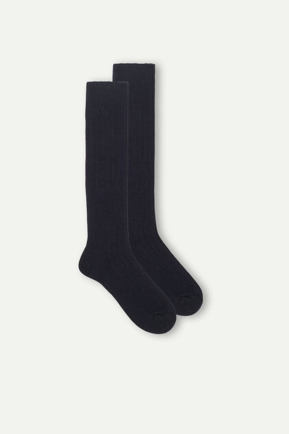 Intimissimi Long Ribbed Socks in Cashmere and Wool Blue - 016 - Blue | 1956MHANL