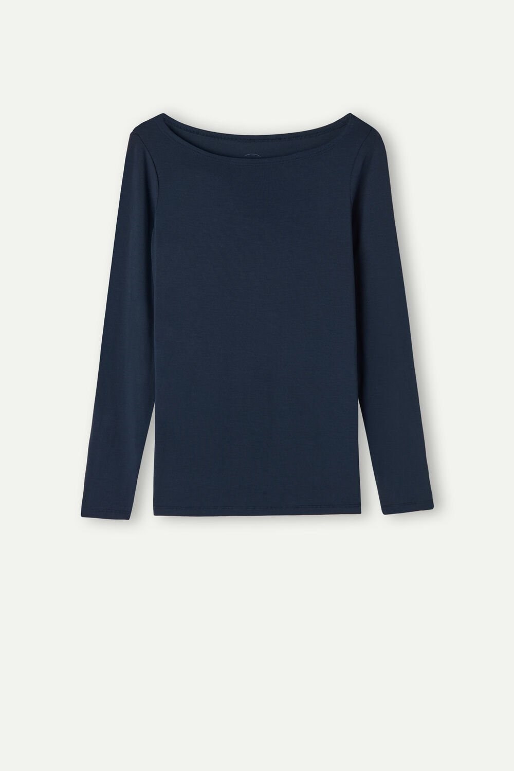 Intimissimi Long Sleeve Bateau Neck Top in Micromodal Blue - 1467 - Intense Blue | 9180ACLOI