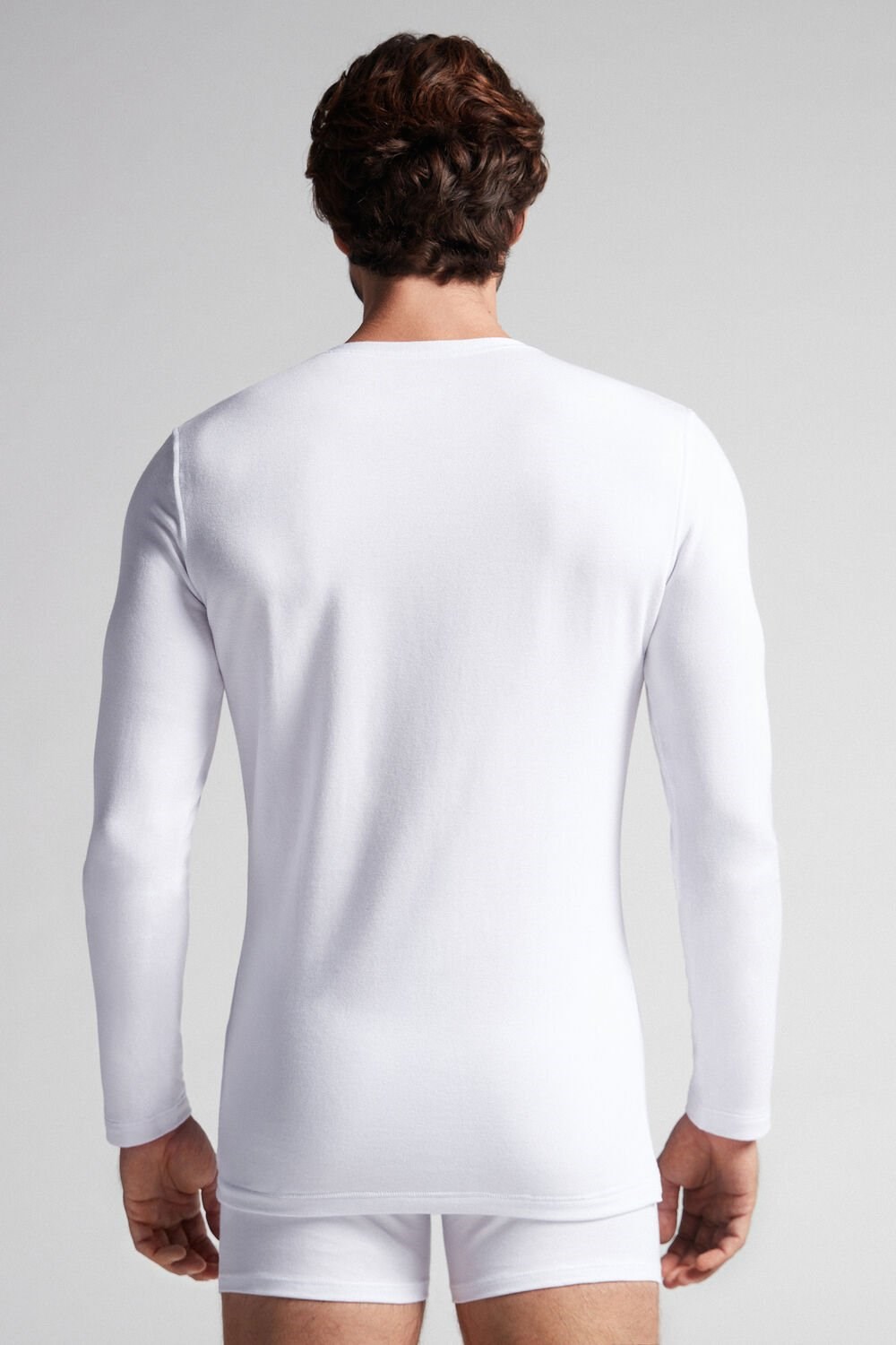 Intimissimi Long-Sleeve Modal-Cashmere Top White - 001 - White | 8259SWVPB