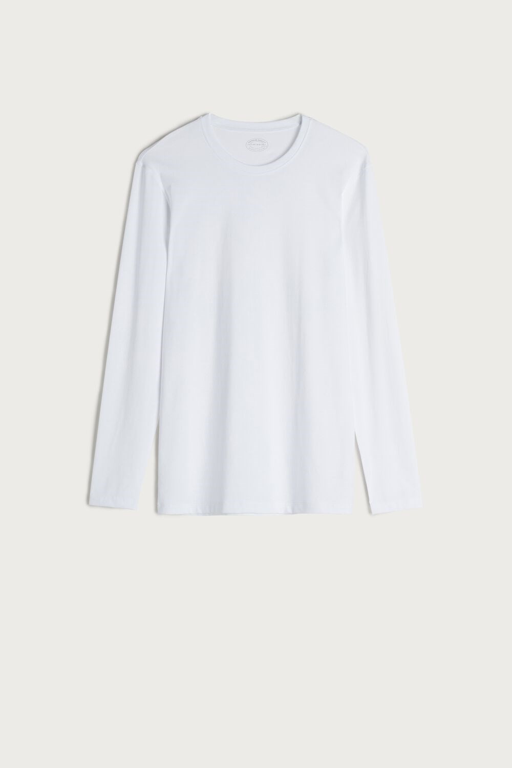 Intimissimi Long-Sleeve Stretch Supima Cotton Top White - 001 - White | 6478AYJPO