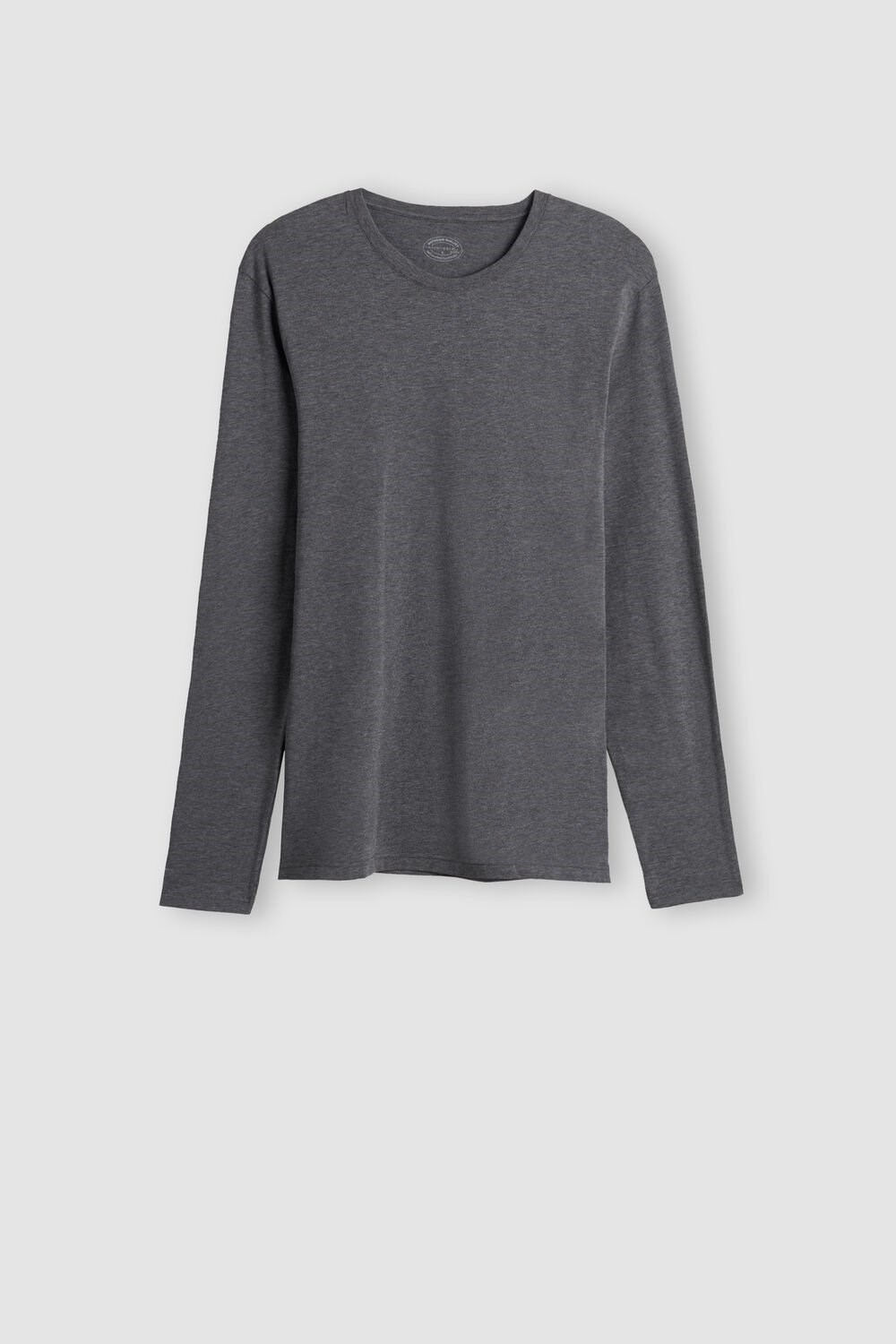 Intimissimi Long-Sleeve Supima® Cotton Top Dark Grey - 5227 - Heathered Graphite Grey | 4916UPEWY