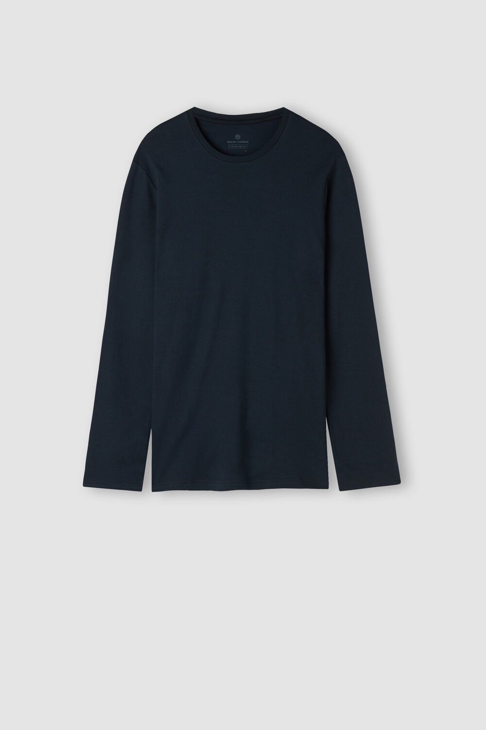 Intimissimi Long Sleeve Top in Warm Cotton Blue - 800 - Midnight Blue | 4298YWDEG