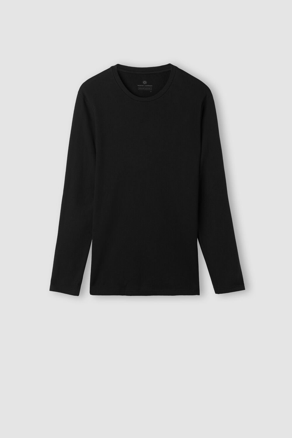 Intimissimi Long Sleeve Top in Warm Cotton Black - 019 - Black | 5017WNVQB