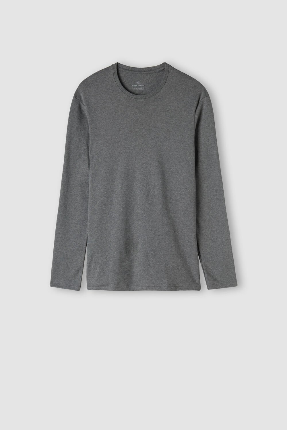 Intimissimi Long Sleeve Top in Warm Cotton Dark Grey - 5227 - Heathered Graphite Grey | 6743GHEDB