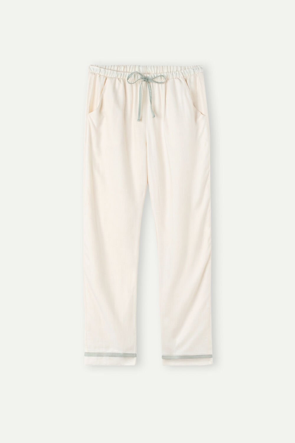 Intimissimi Lost in Fields Full Length Pants in Plain-weave Modal White - 230j - Heather Vanilla Ivory | 8290OZGMR