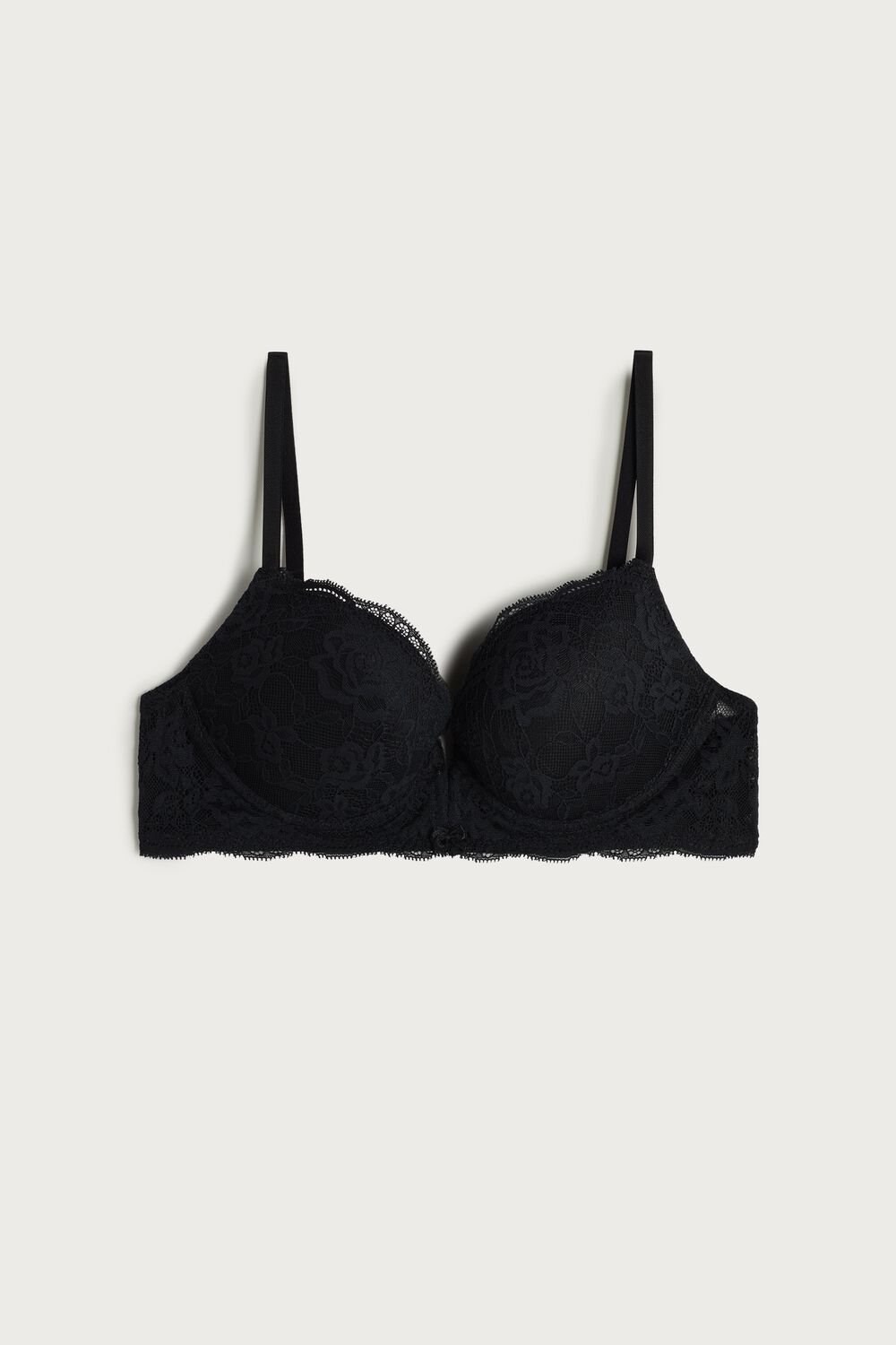 Intimissimi Mia Lace Super Push-Up Bra Black - 019 - Black | 8475VULXP