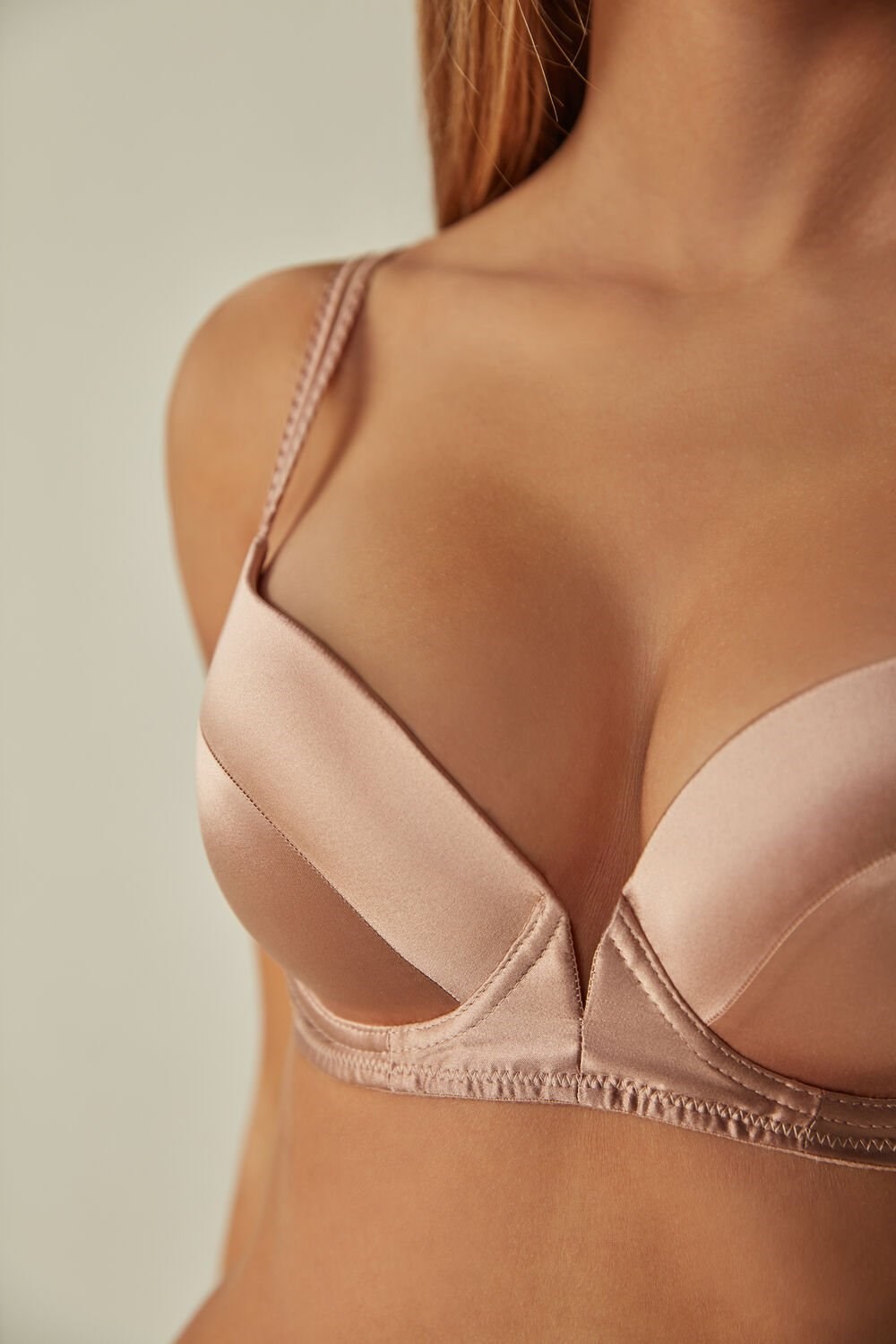 Intimissimi Mia Silk Super Push-Up Bra Natural - 163i - Satin Pink | 0823FRXDU