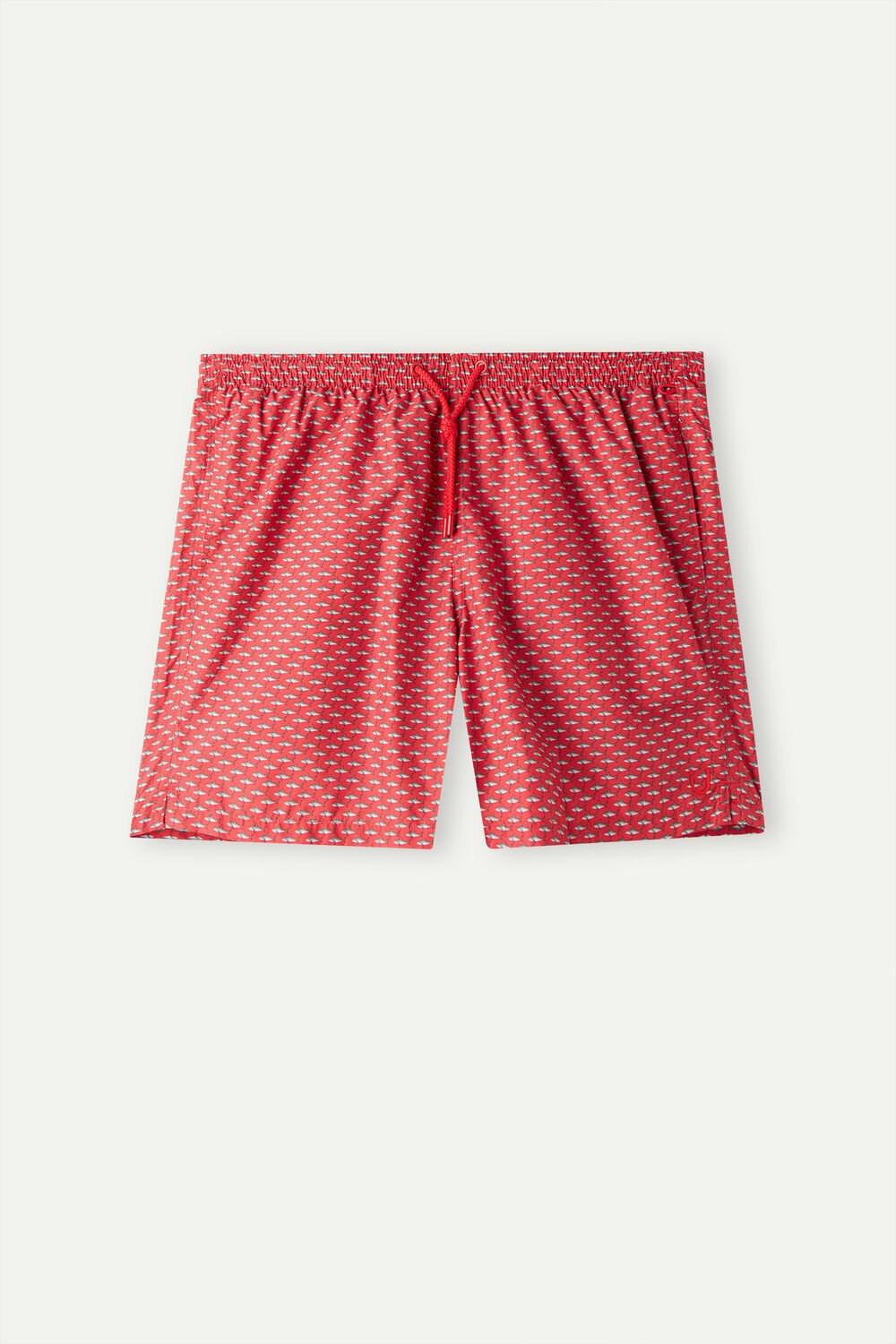 Intimissimi Micro Shark Print Swim Trunks Print - 268j - Red Shark Microprint | 8732PWQIL