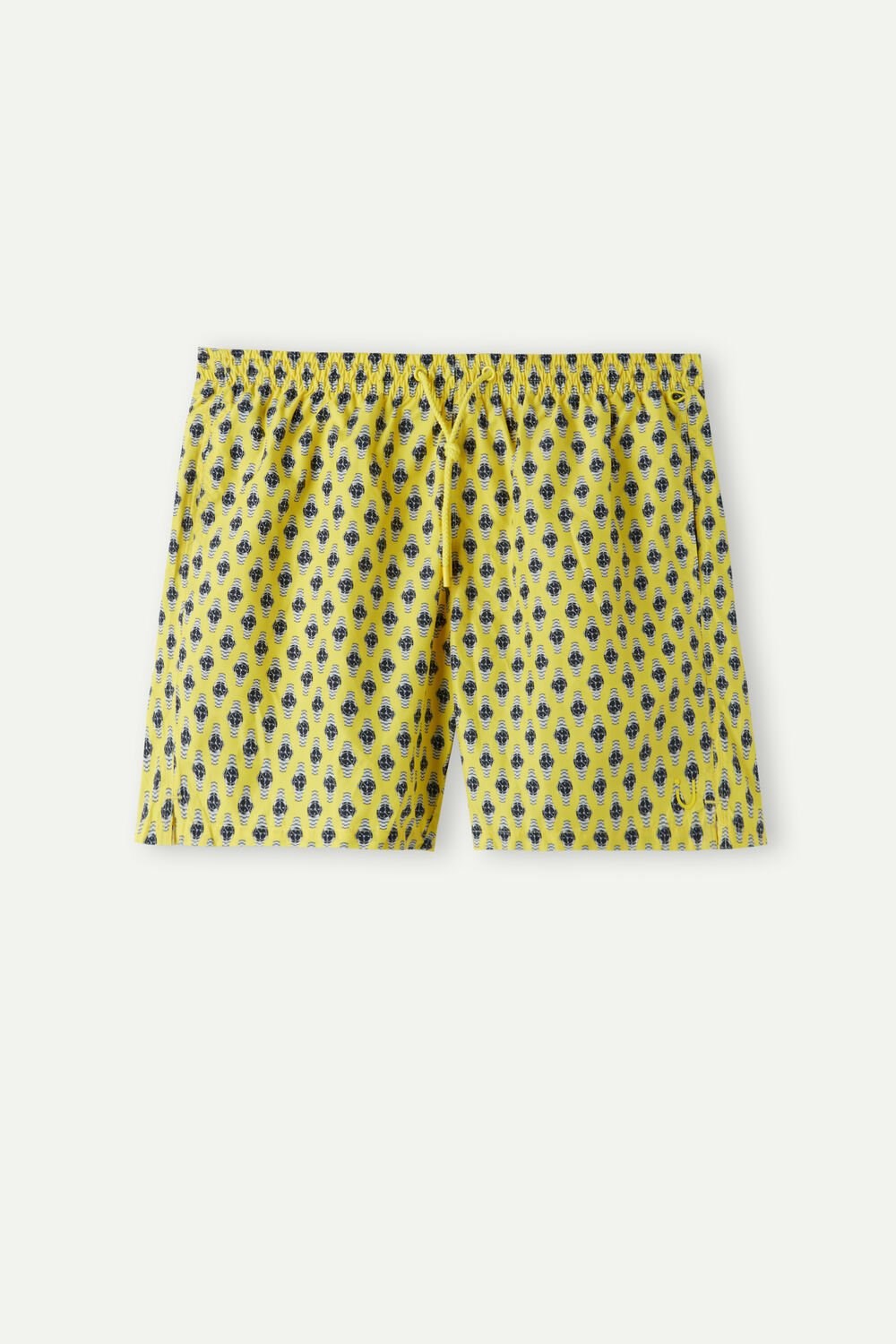 Intimissimi Micro Watch Print Swim Trunks Print - 267j - Yellow Watch Microprint | 9284PFAKC