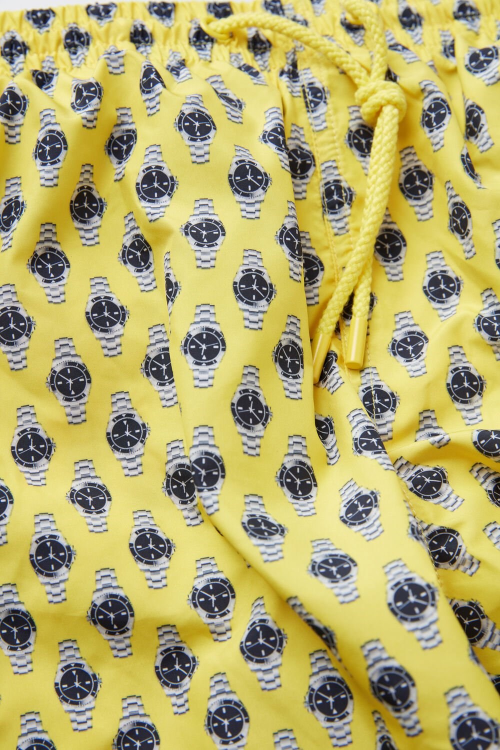 Intimissimi Micro Watch Print Swim Trunks Print - 267j - Yellow Watch Microprint | 9284PFAKC