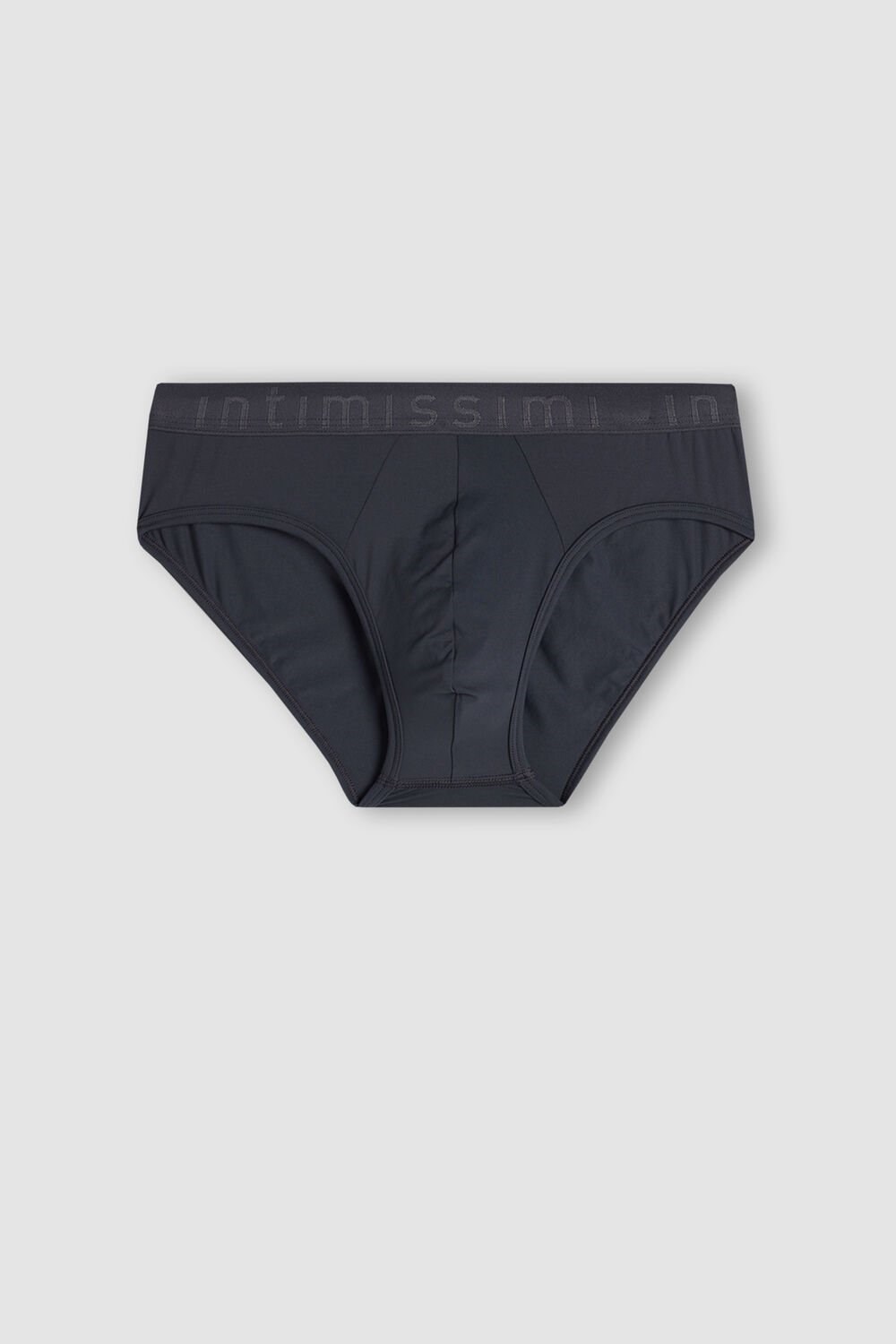 Intimissimi Microfiber Briefs with Logo Detail Grey - 9963 - Soot Grey | 1053EFWBK