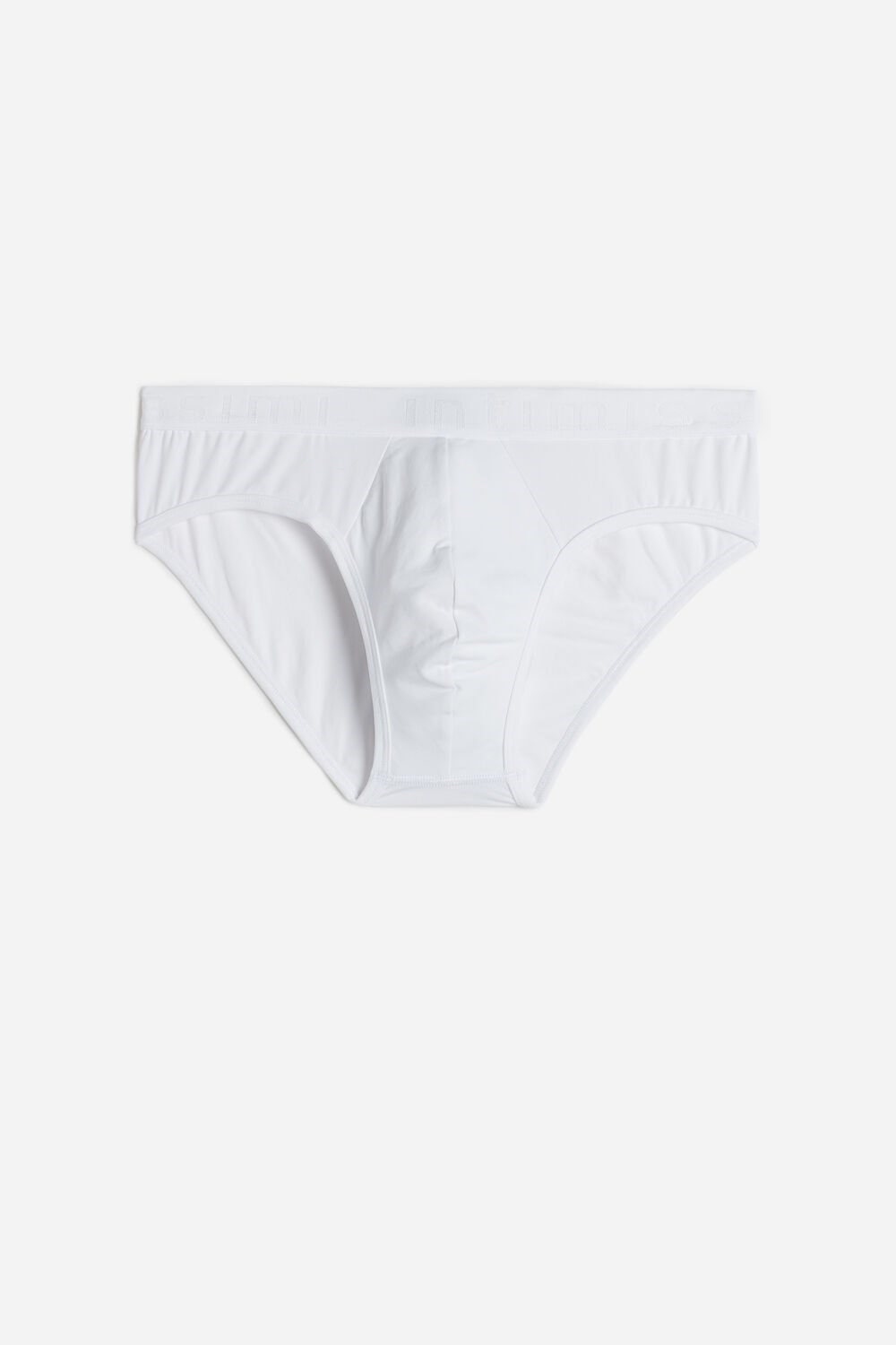 Intimissimi Microfiber Briefs with Logo Detail White - 001 - White | 6459SOWRM