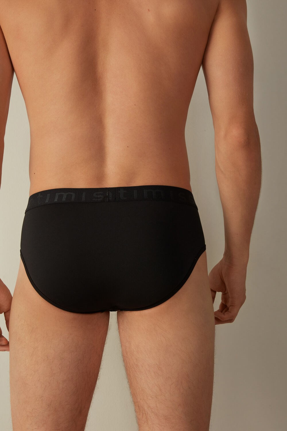 Intimissimi Microfiber Briefs with Logo Detail Black - 019 - Black | 9045GQBCY