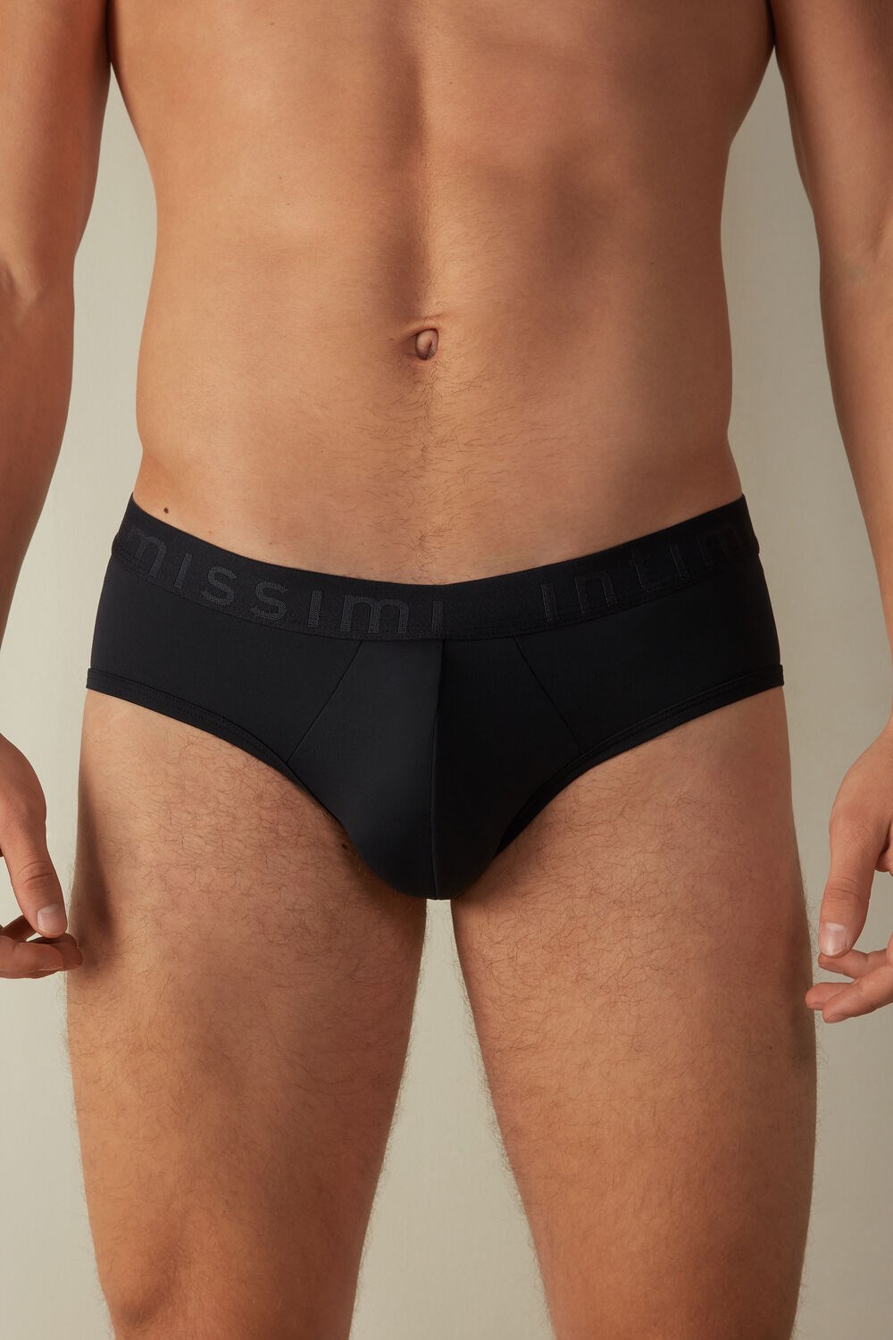 Intimissimi Microfiber Briefs with Logo Detail Blue - 800 - Midnight Blue | 9487CAKRX