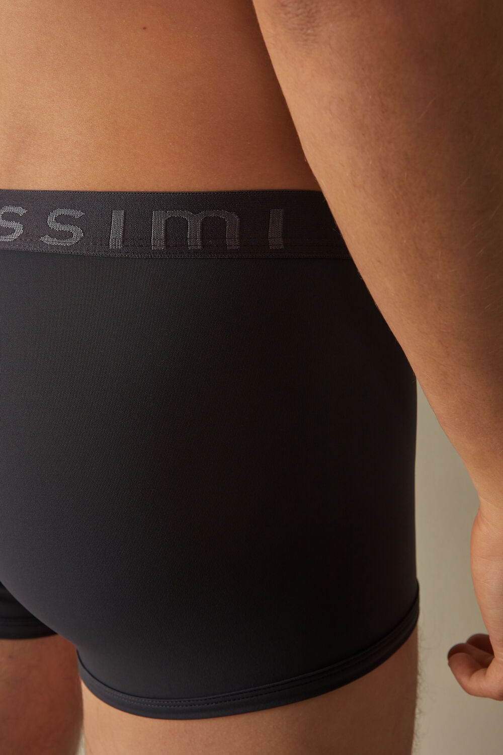 Intimissimi Microfiber Logo Boxer Shorts Grey - 9963 - Soot Grey | 1035XKBLP