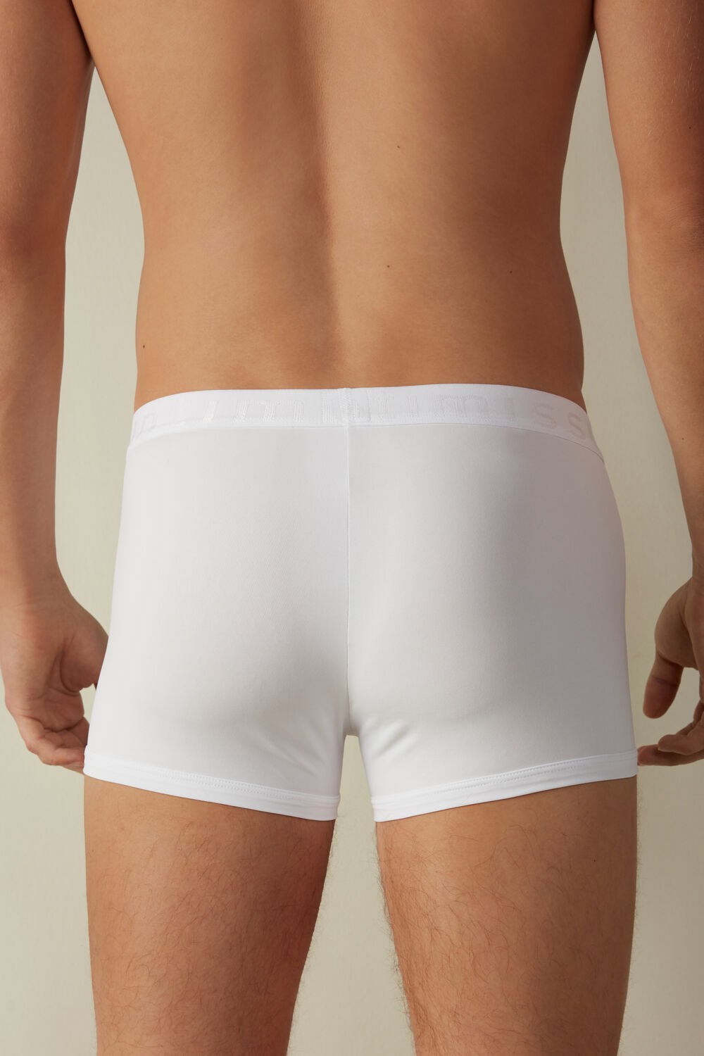 Intimissimi Microfiber Logo Boxer Shorts White - 001 - White | 7432BSKWL