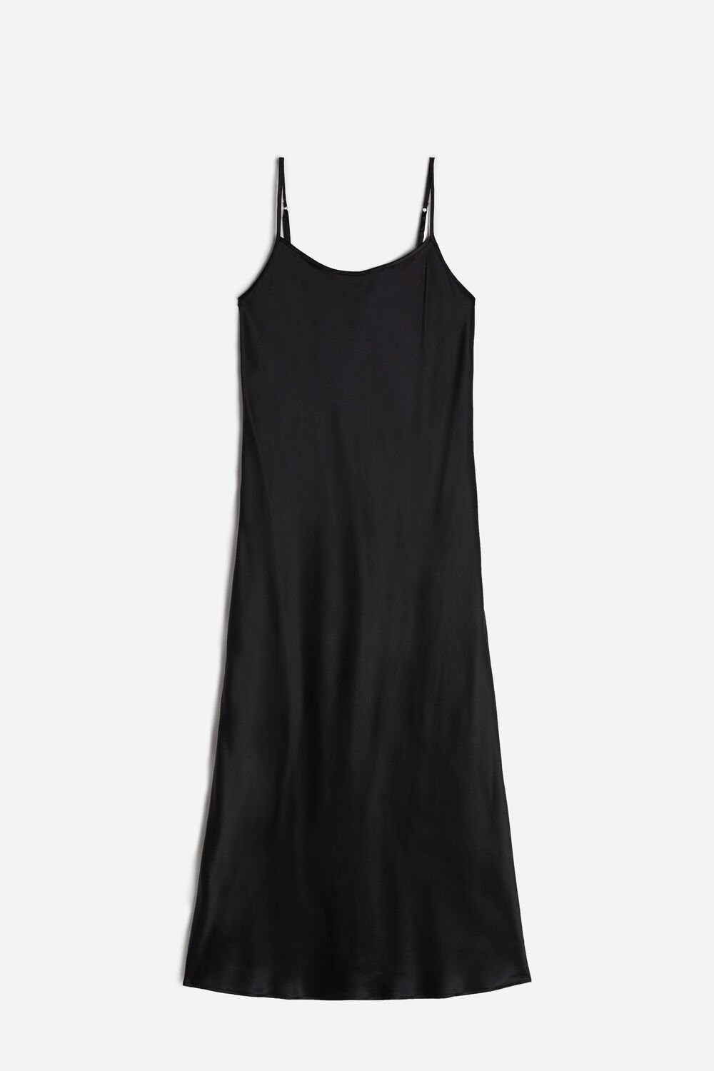 Intimissimi Midi-Length Slip in Silk Black - 019 - Black | 1037WDSVA