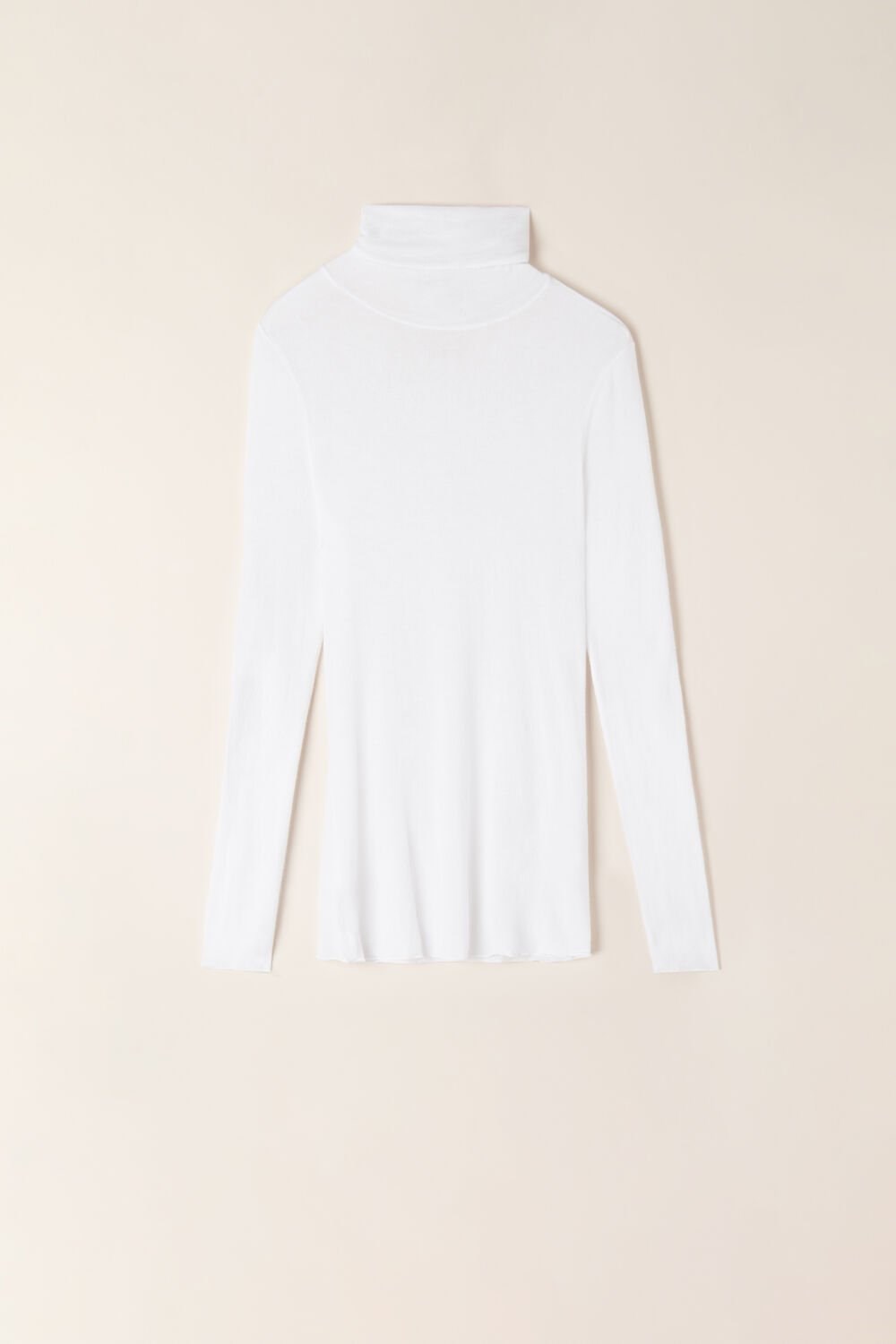 Intimissimi Modal Cashmere Ultralight High-Neck Top White - 001 - White | 1857XKMZC