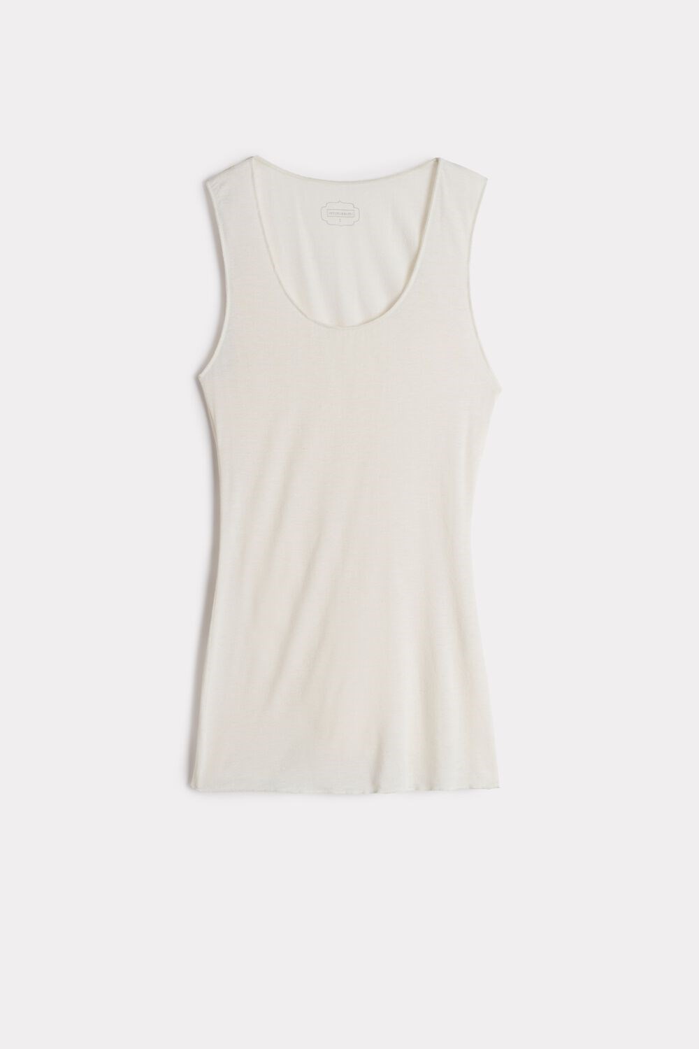 Intimissimi Modal Cashmere Ultralight Wide-Shoulder Top Ivory - 231i - Vanilla | 0821KECAM