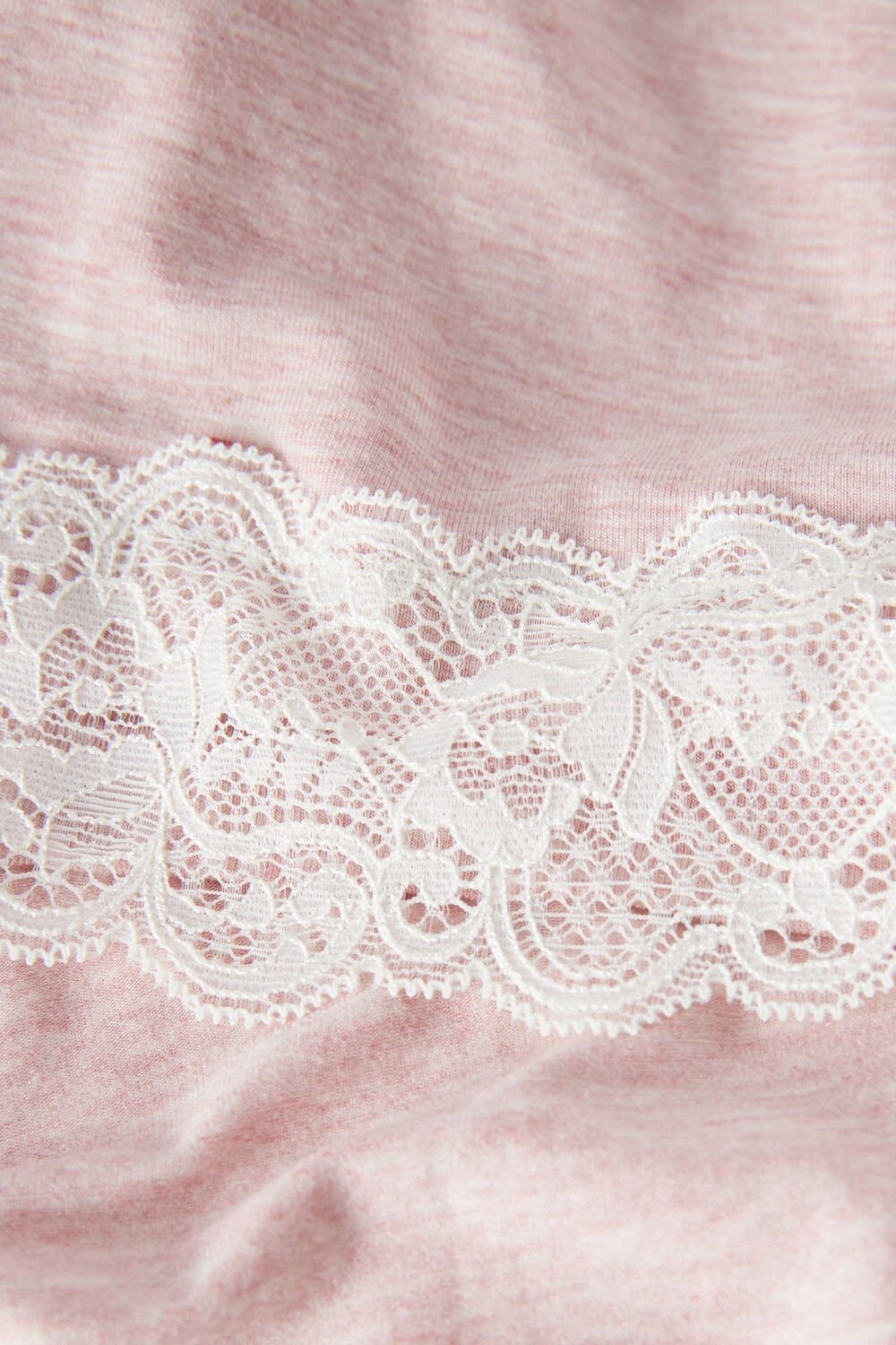 Intimissimi Modal Lace Detail Robe Pale Pink - 008j - Heathered Light Pink | 5918SDKGX