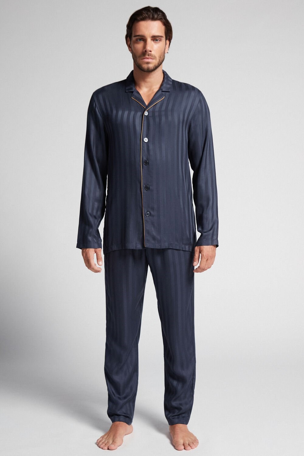 Intimissimi Modal Pajama Set Blue - 095i - Dark Blue | 6580STZHV