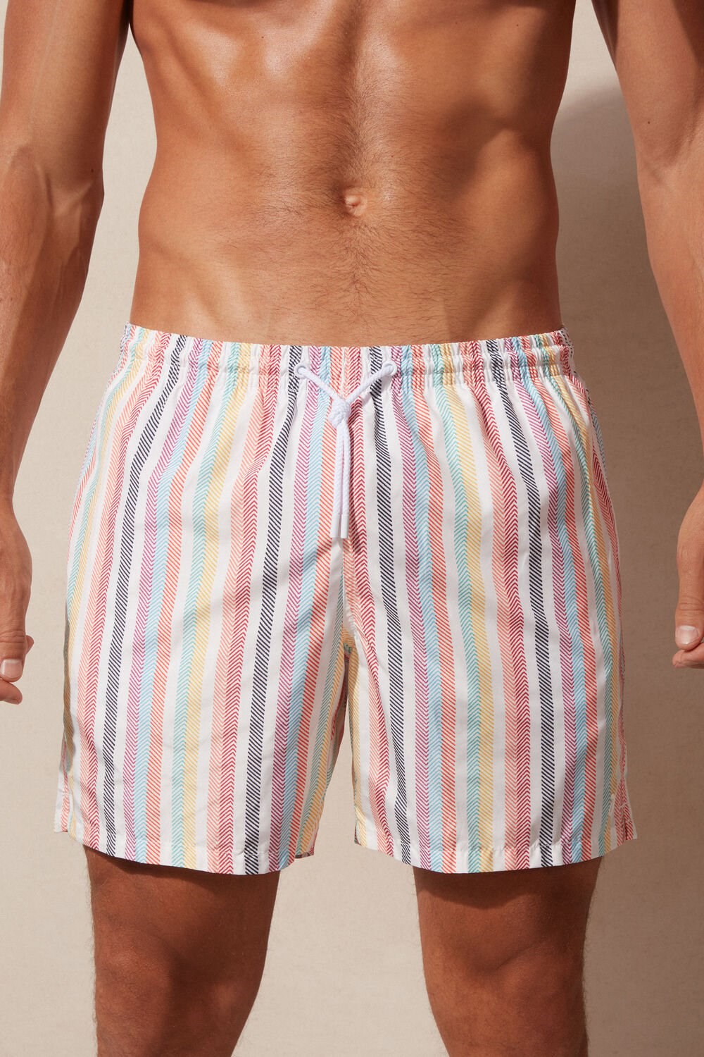 Intimissimi Multicolor Stripe Print Swim Trunks Multicolor - 276j - Multicolor Stripe Print | 6024ZAUQM