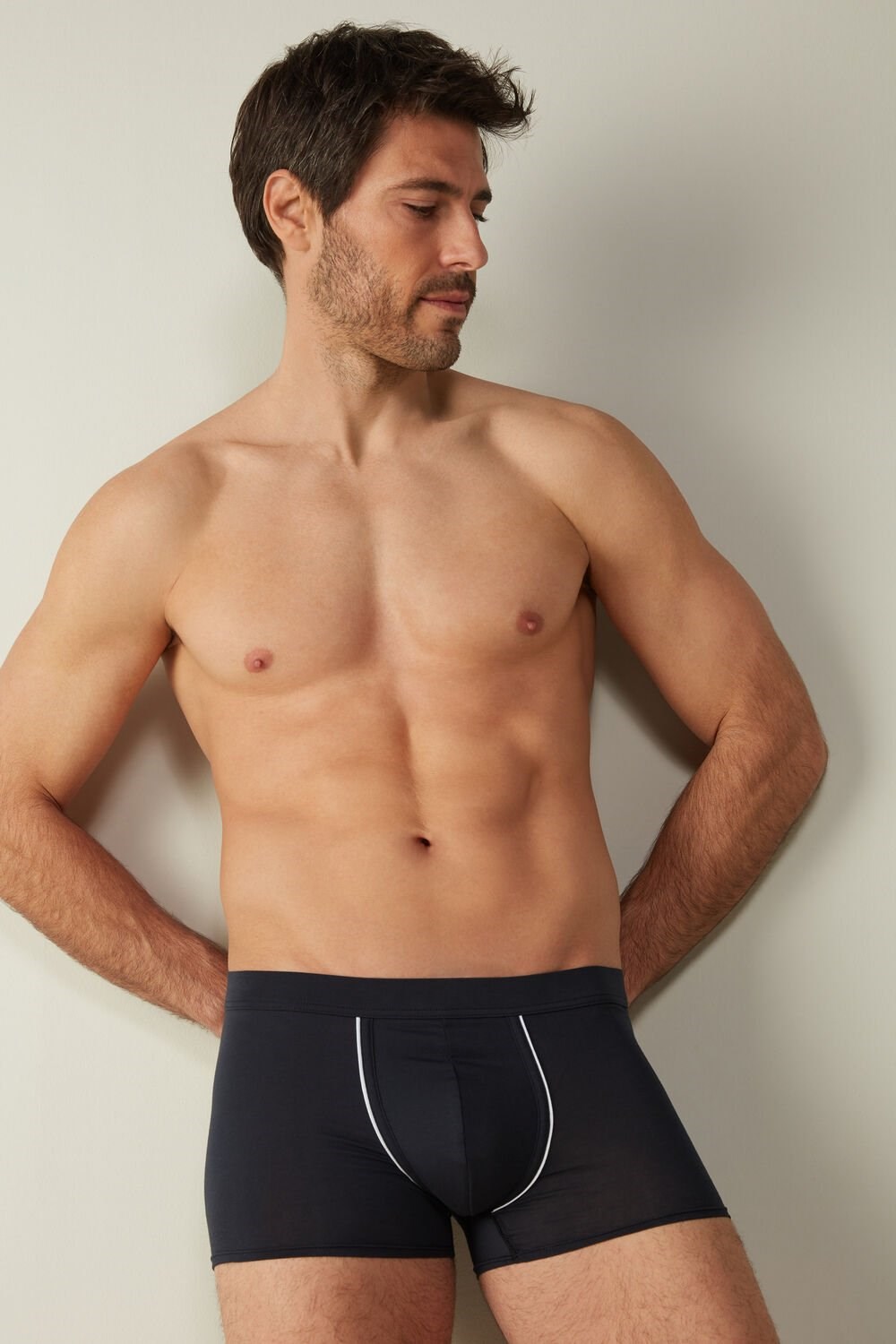 Intimissimi Natural Fresh Supima® Cotton Boxers Blue - 6987 - Blue / White | 0346SJROT