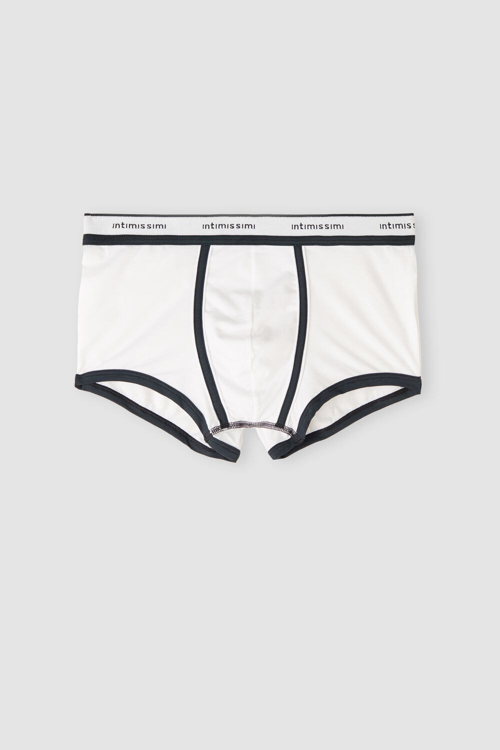 Intimissimi Natural Fresh Supima® Cotton Boxers with Logo White - 6986 - White / Blue | 3096SRPGT