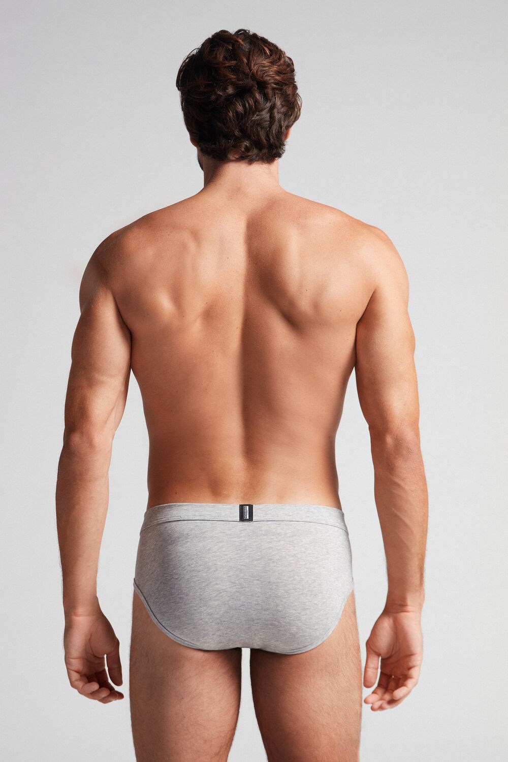 Intimissimi Natural Fresh Supima® Cotton Briefs Grey - 031 - Light Heathered Grey | 4013RWVTG