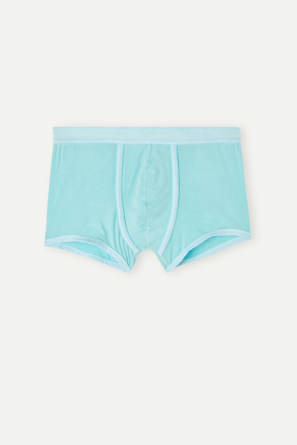 Intimissimi Natural Fresh Supima® Cotton Boxers with Logo Green - 321j - Aqua Green | 5209YXTSN