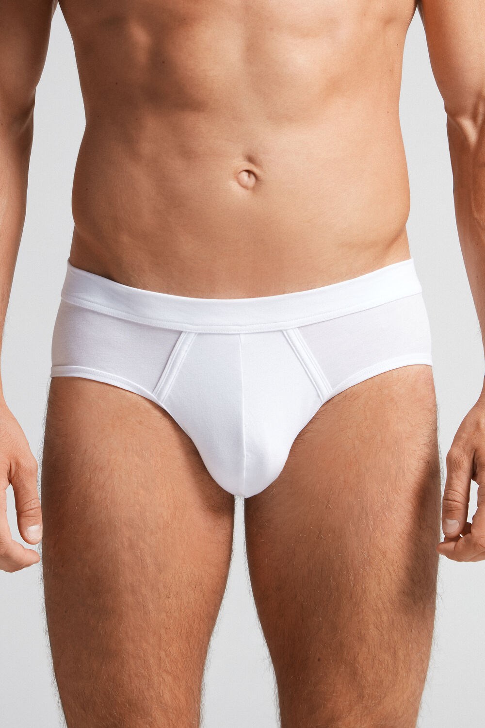 Intimissimi Natural Fresh Supima® Cotton Briefs White - 6986 - White / Blue | 6729PCIEV