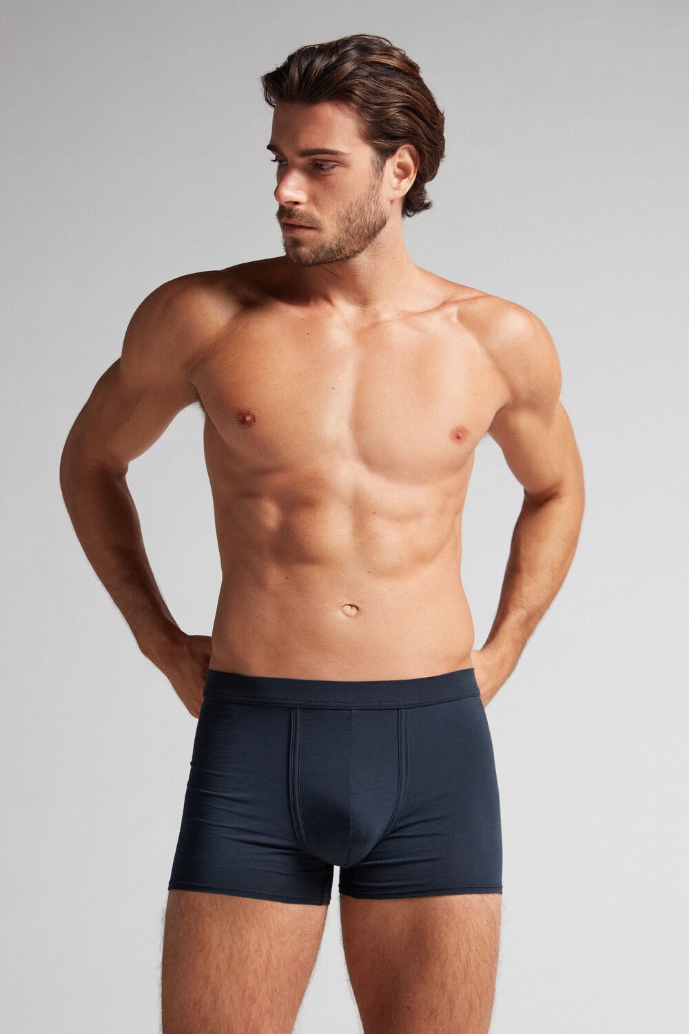 Intimissimi Natural Fresh Supima® Cotton Boxers Blue - 800 - Midnight Blue | 9167TSFLC