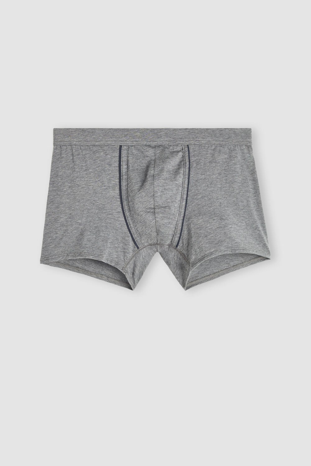 Intimissimi Natural Fresh Supima® Cotton Boxers Dark Grey - 080i - Heathered Graphite Grey / Blue | 9751BQKNG