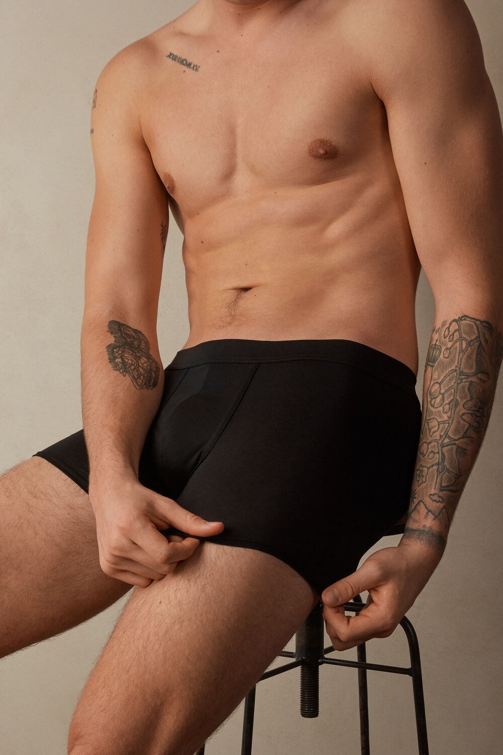 Intimissimi Natural Fresh Supima® Cotton Boxers Black - 019 - Black | 9784LXFAN