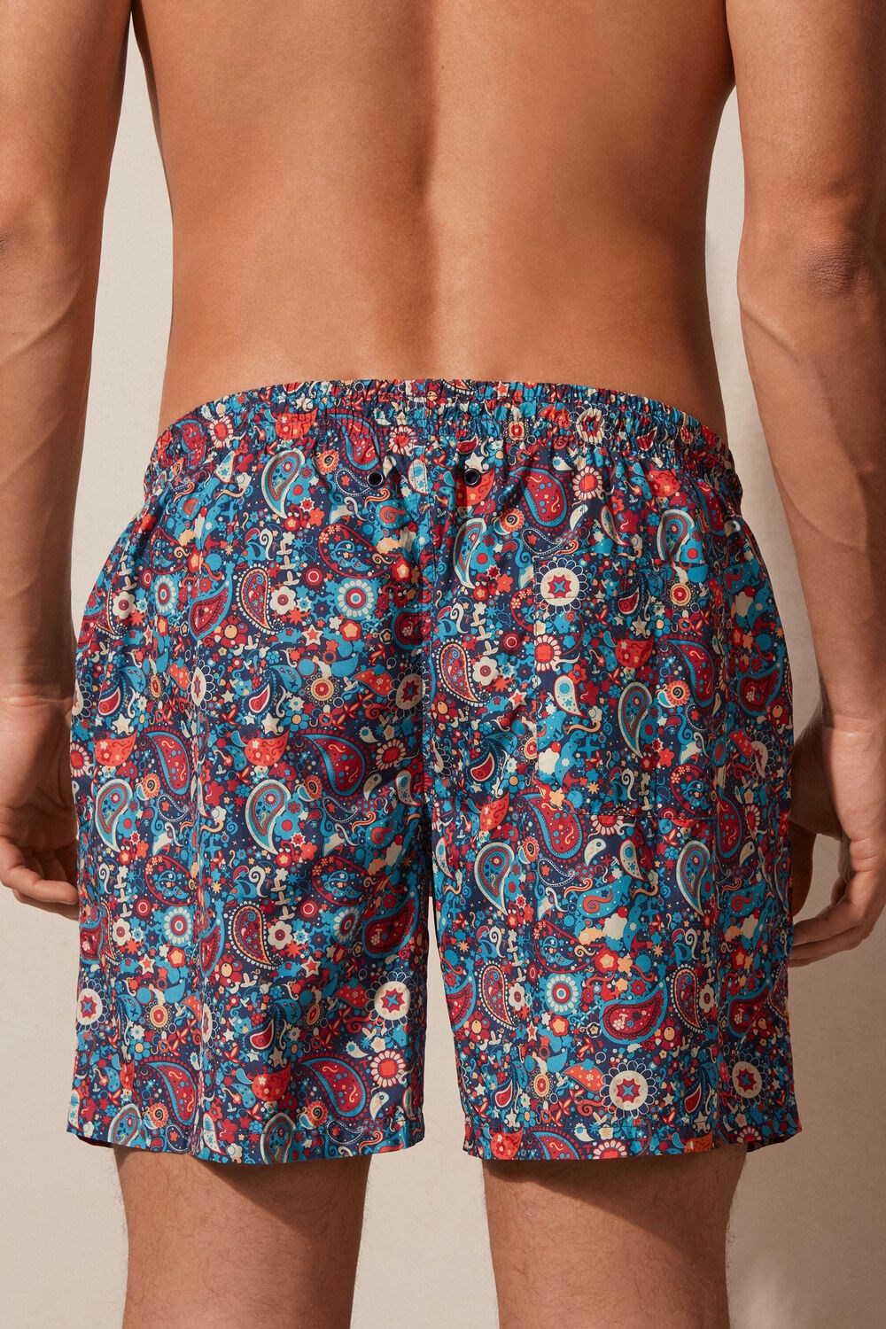 Intimissimi Orange Paisley Print Swim Trunks Multicolor - 266j - Orange Paisley Print | 9604VOLBS