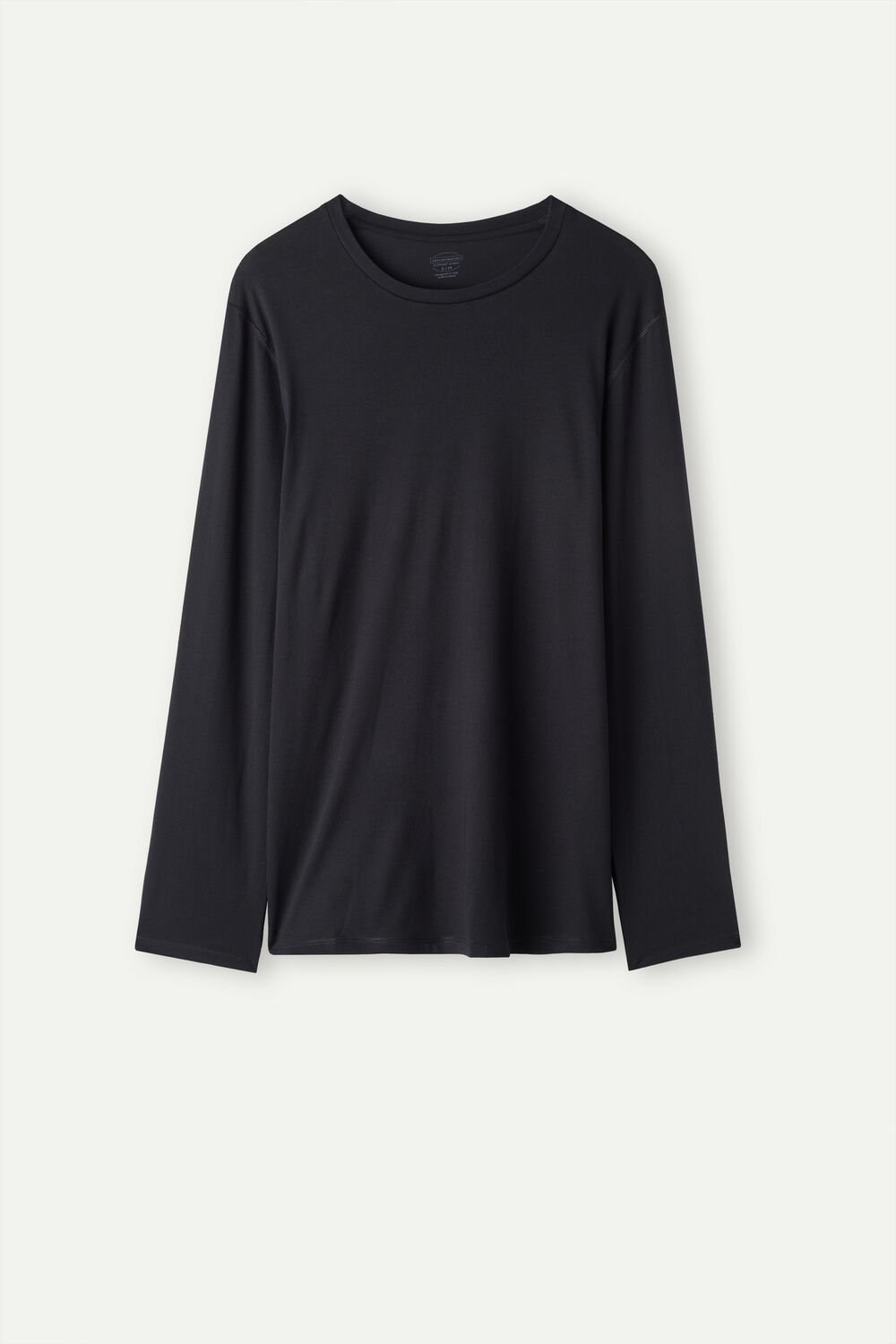 Intimissimi Oversized Long Sleeve Top in Supima® Cotton Black - 019 - Black | 1785JXMRY