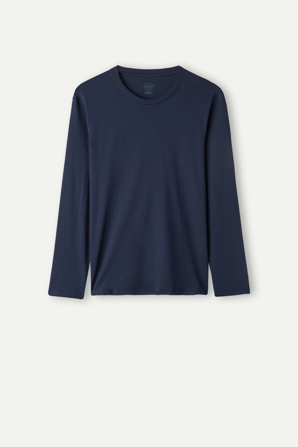 Intimissimi Oversized Long Sleeve Top in Supima® Cotton Blue - 1467 - Intense Blue | 7419DSQBX