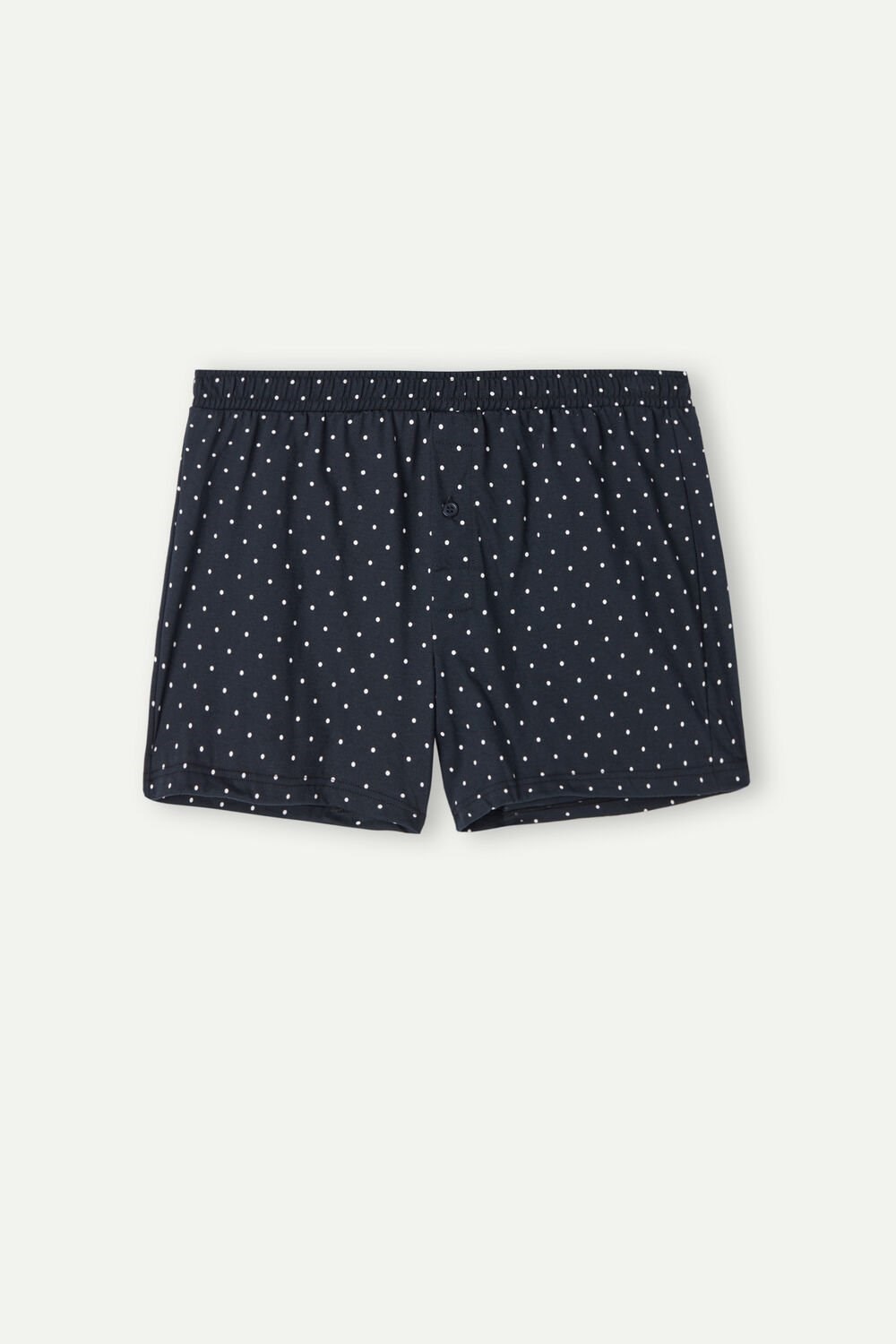 Intimissimi Patterned Cotton Jersey Relaxed Fit Boxers Blue - 049j - Midnight Blue Dot Print | 8356AEWUT