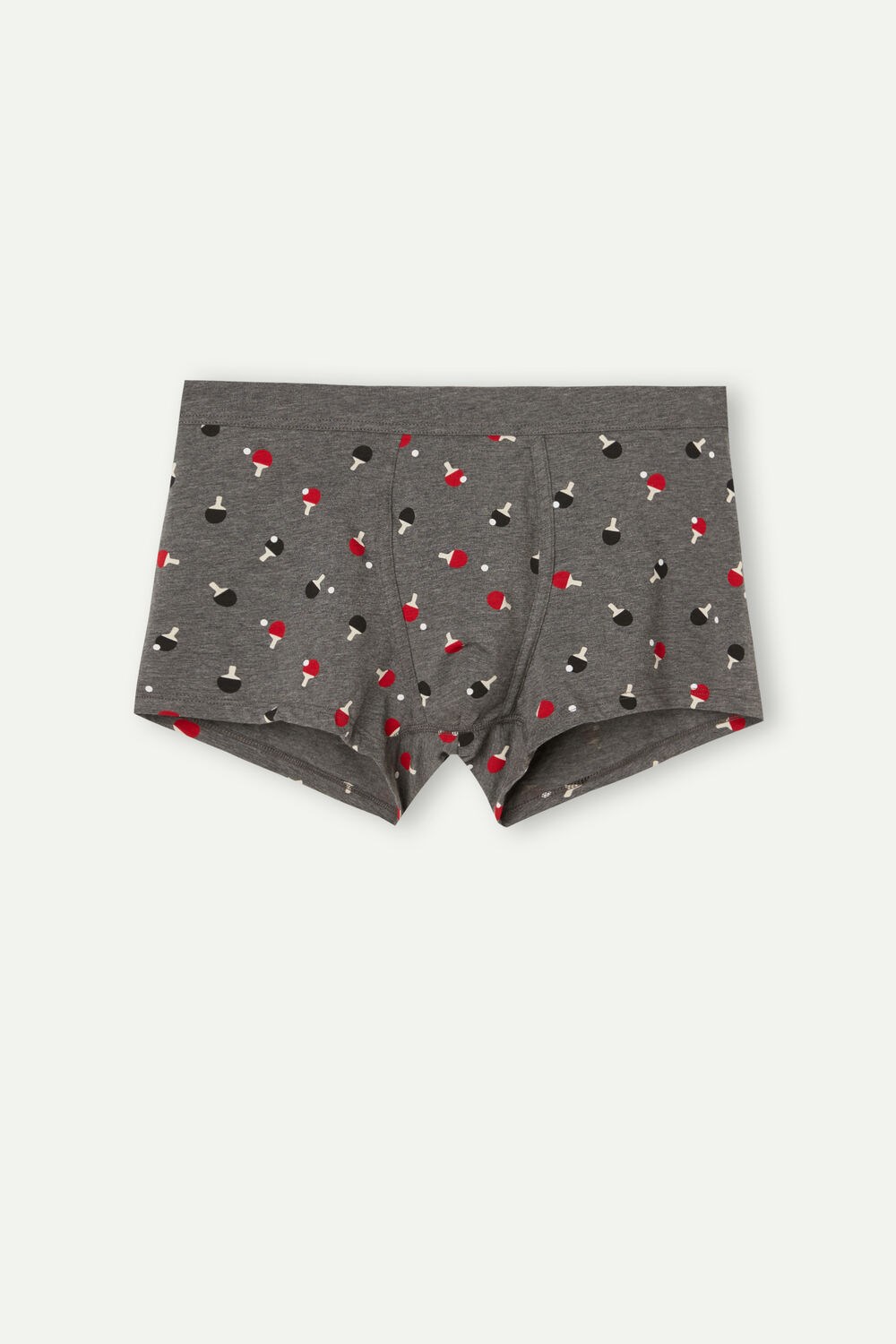 Intimissimi Ping Pong Boxers in Stretch Supima® Cotton Grey - 193j - Graphite Grey Heather Ping Pong Print | 8154VSKTO