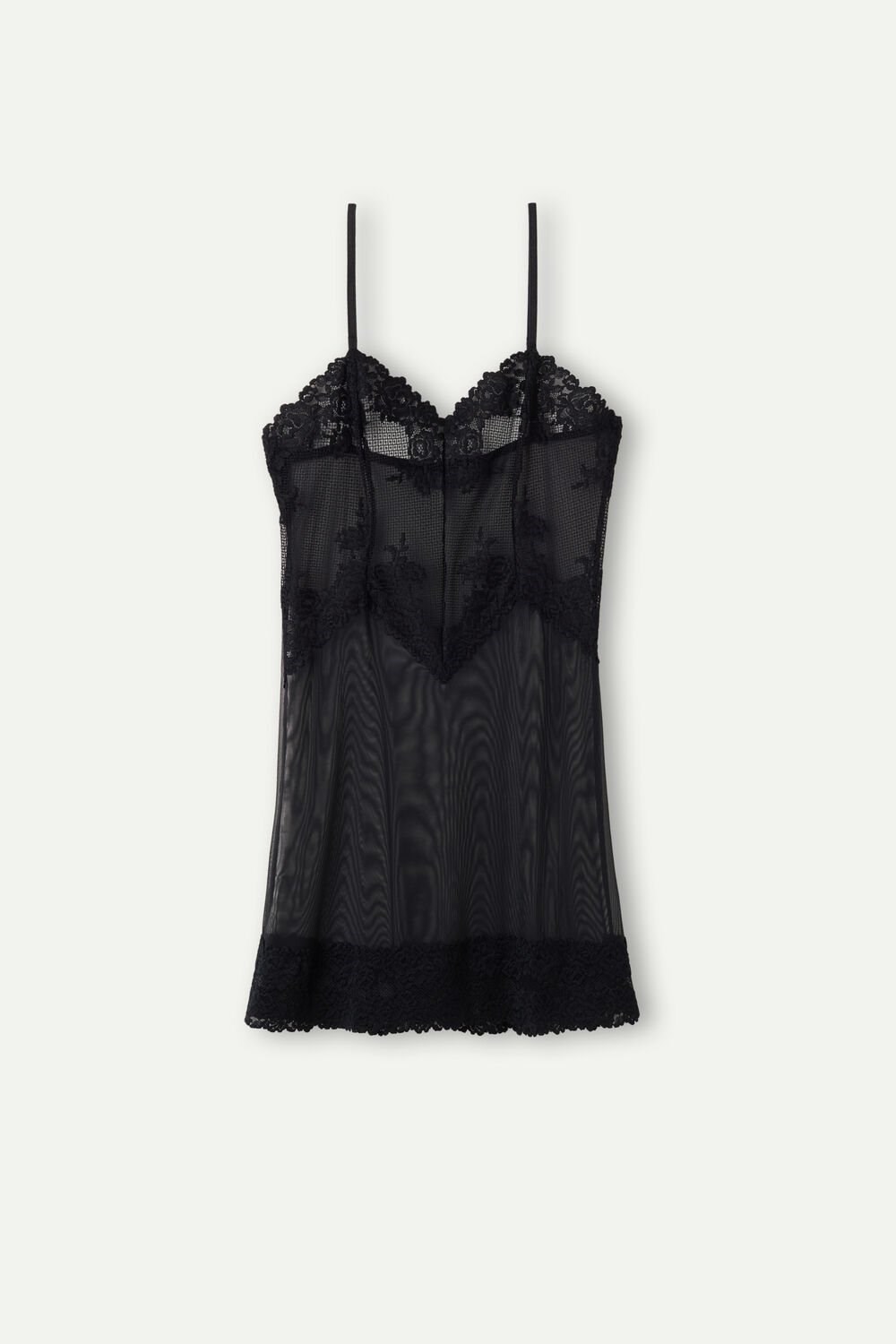 Intimissimi Pretty Flowers Babydoll Black - 019 - Black | 3914DFYEL