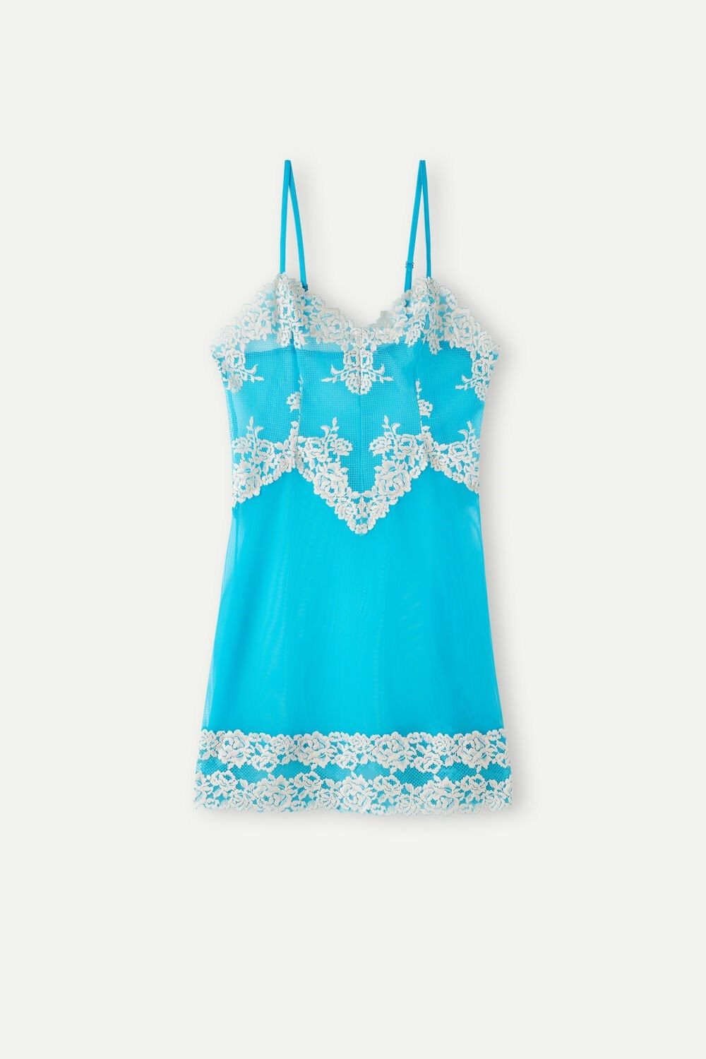 Intimissimi Pretty Flowers Babydoll Blue - 233j - Digital Turquoise / Ivory | 6907NFAJE